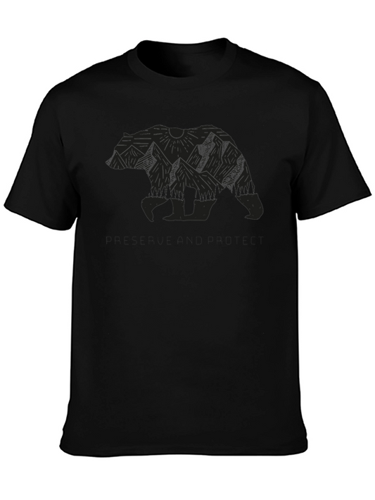 Black Graphic Tee - Bear Mountain Design