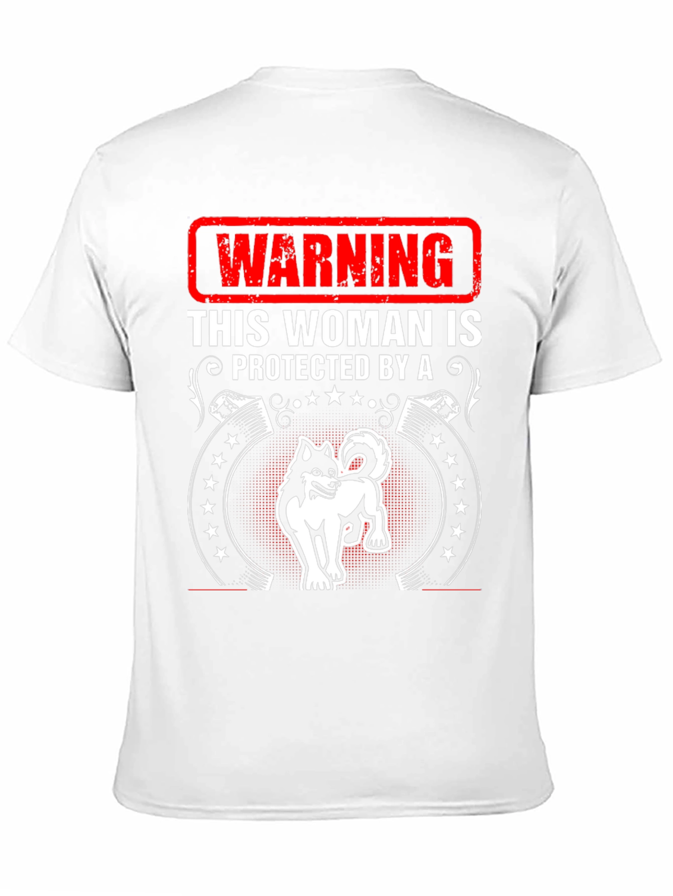 Warning Woman Protected By Dog T-Shirt