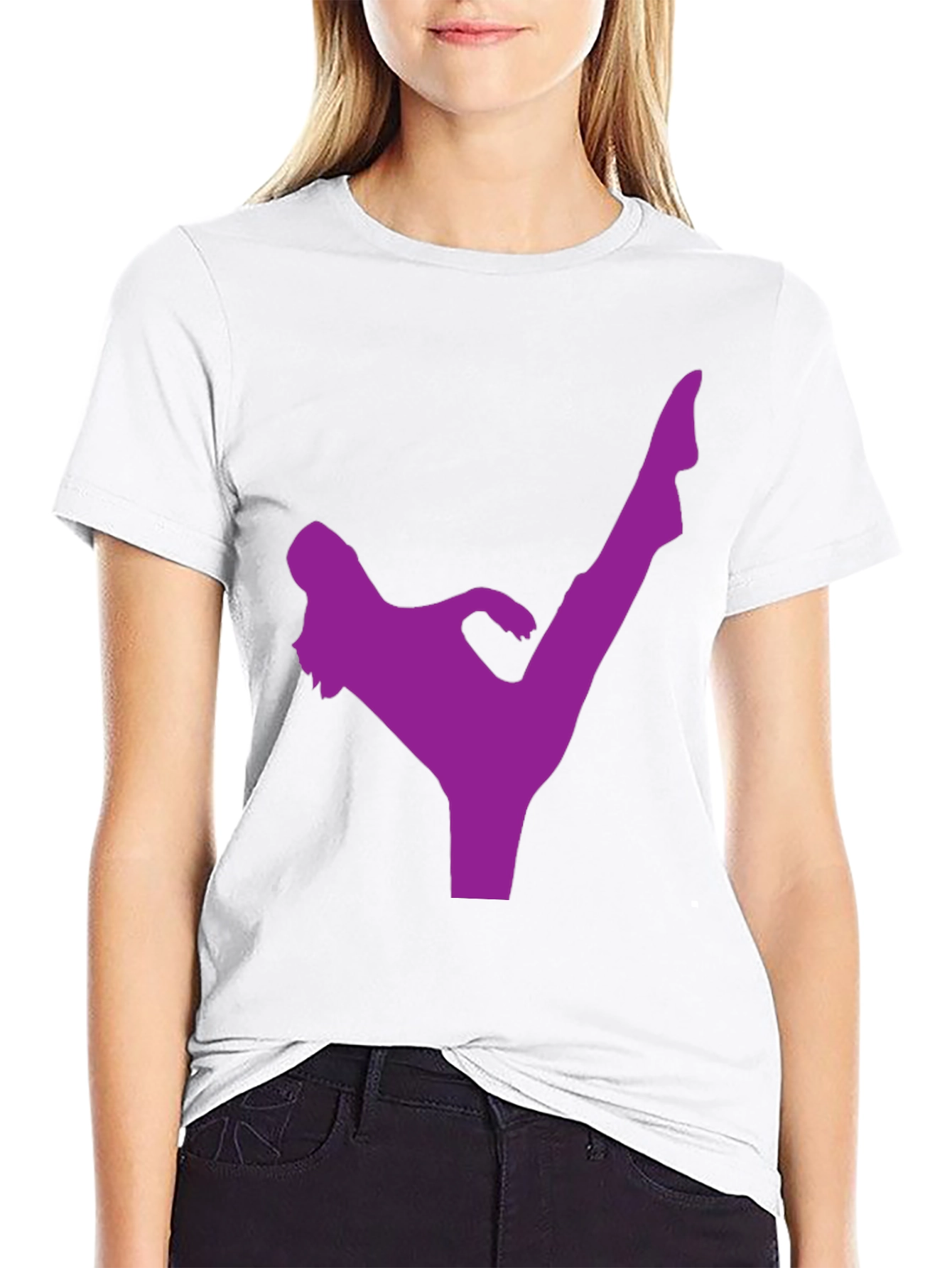 Kick Silhouette T-Shirt - Black Martial Arts Tee