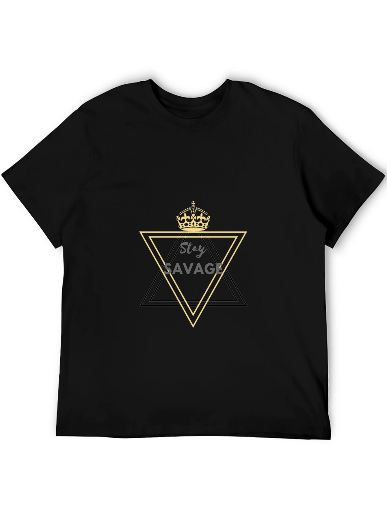 Stay Savage Mens Black Graphic Tee