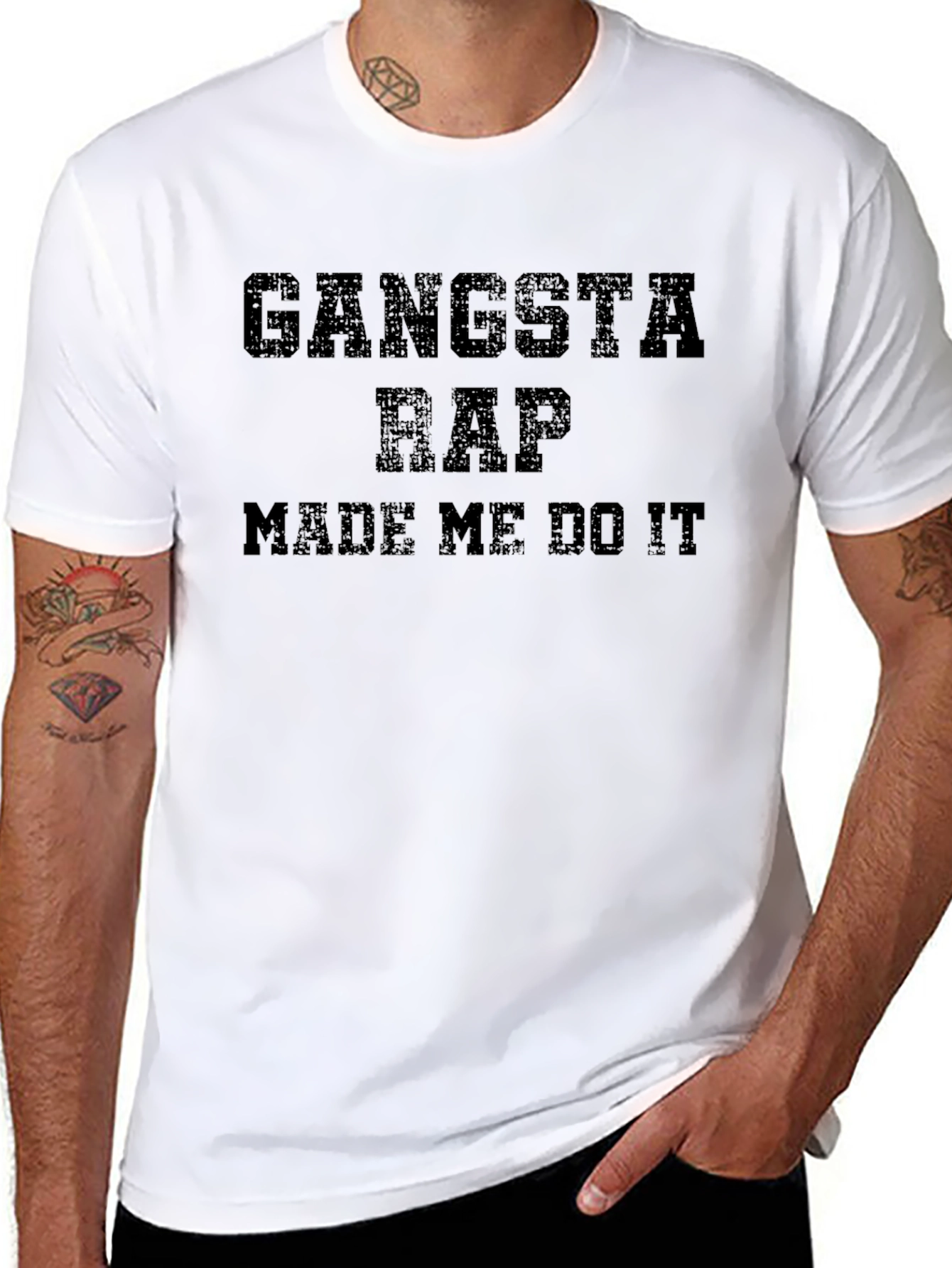 Gangsta Rap Made Me Do It Graphic Tee