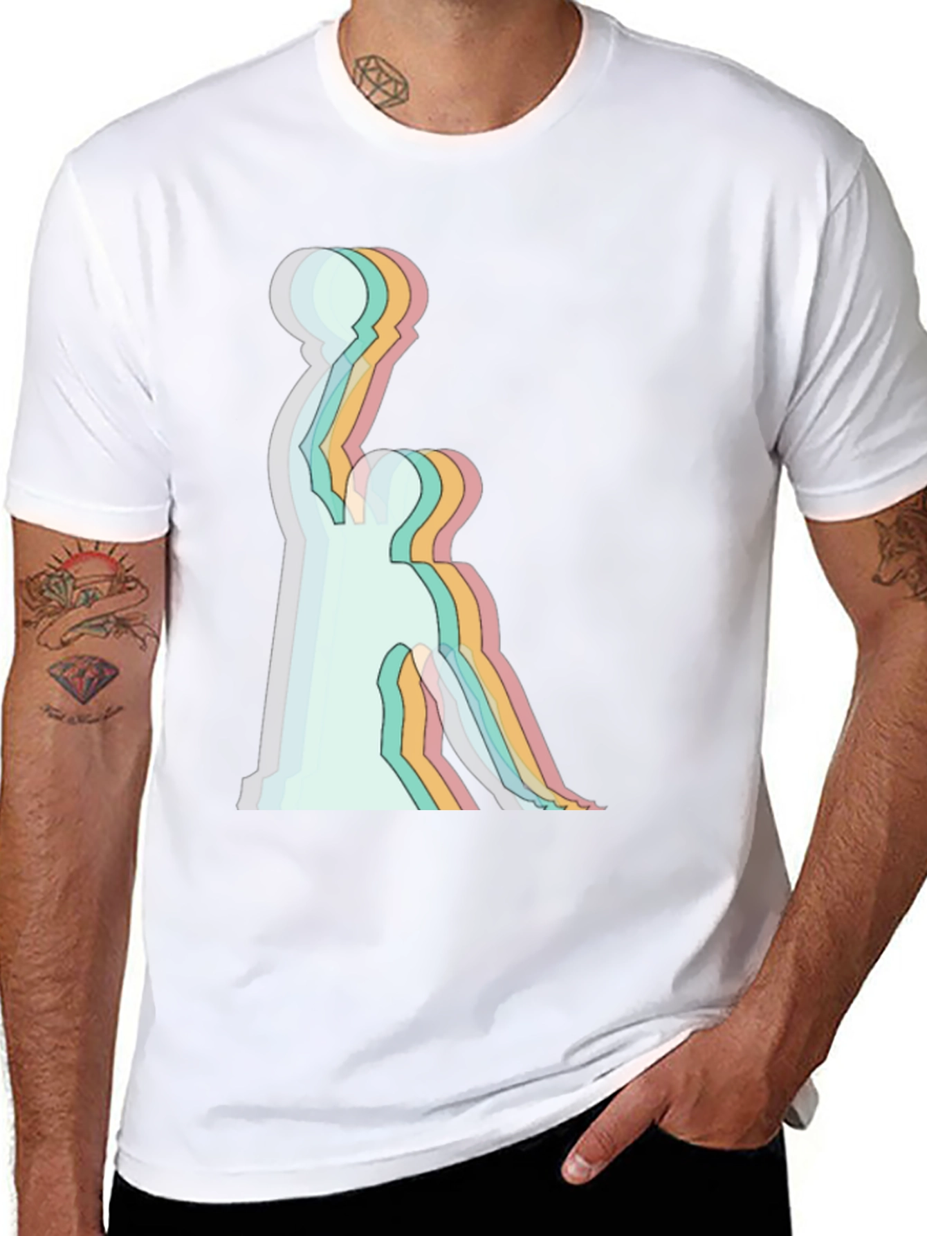 Retro Basketball Player Graphic Tee - Black Cotton T-Shirt