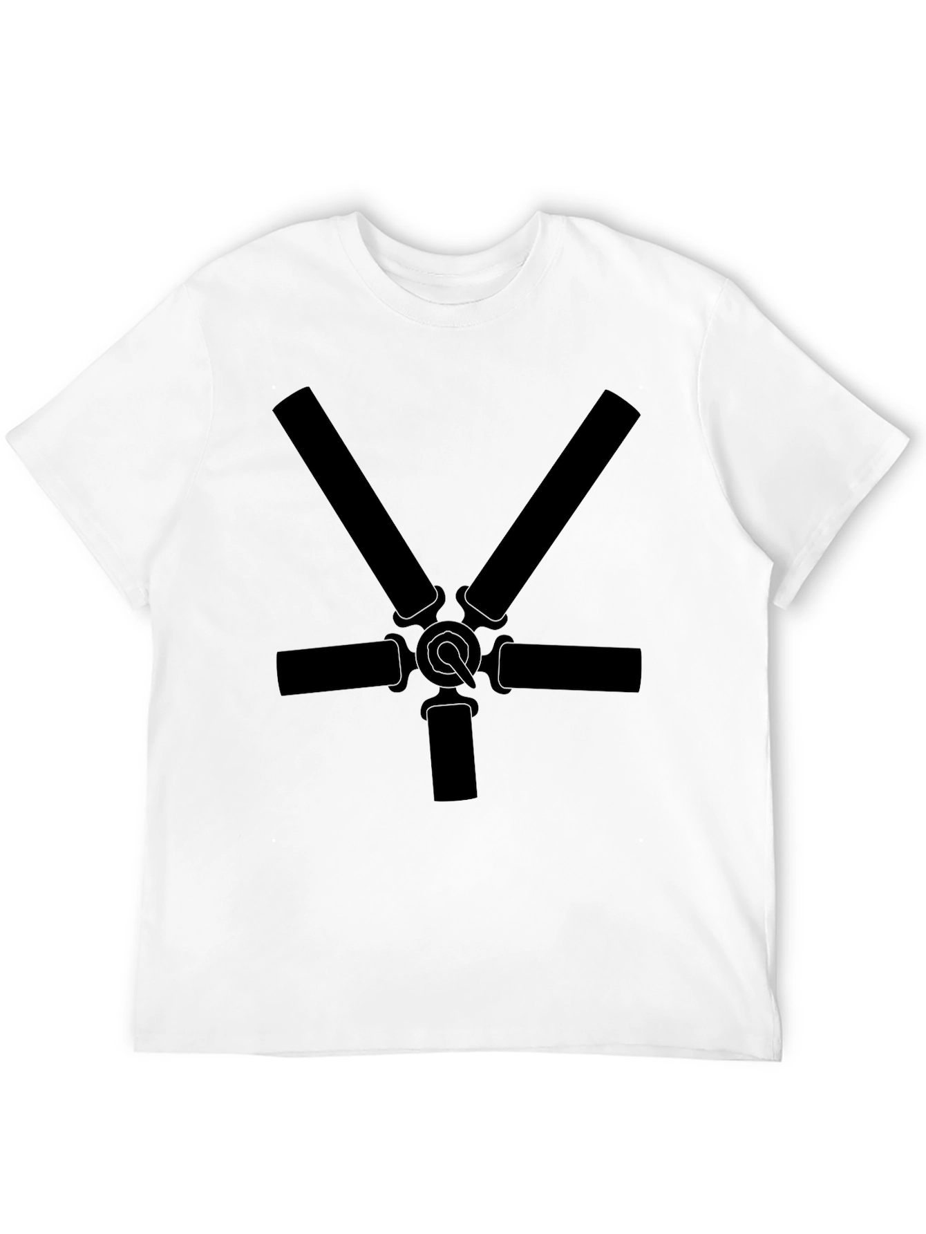 Black T-Shirt with Unique Graphic Design