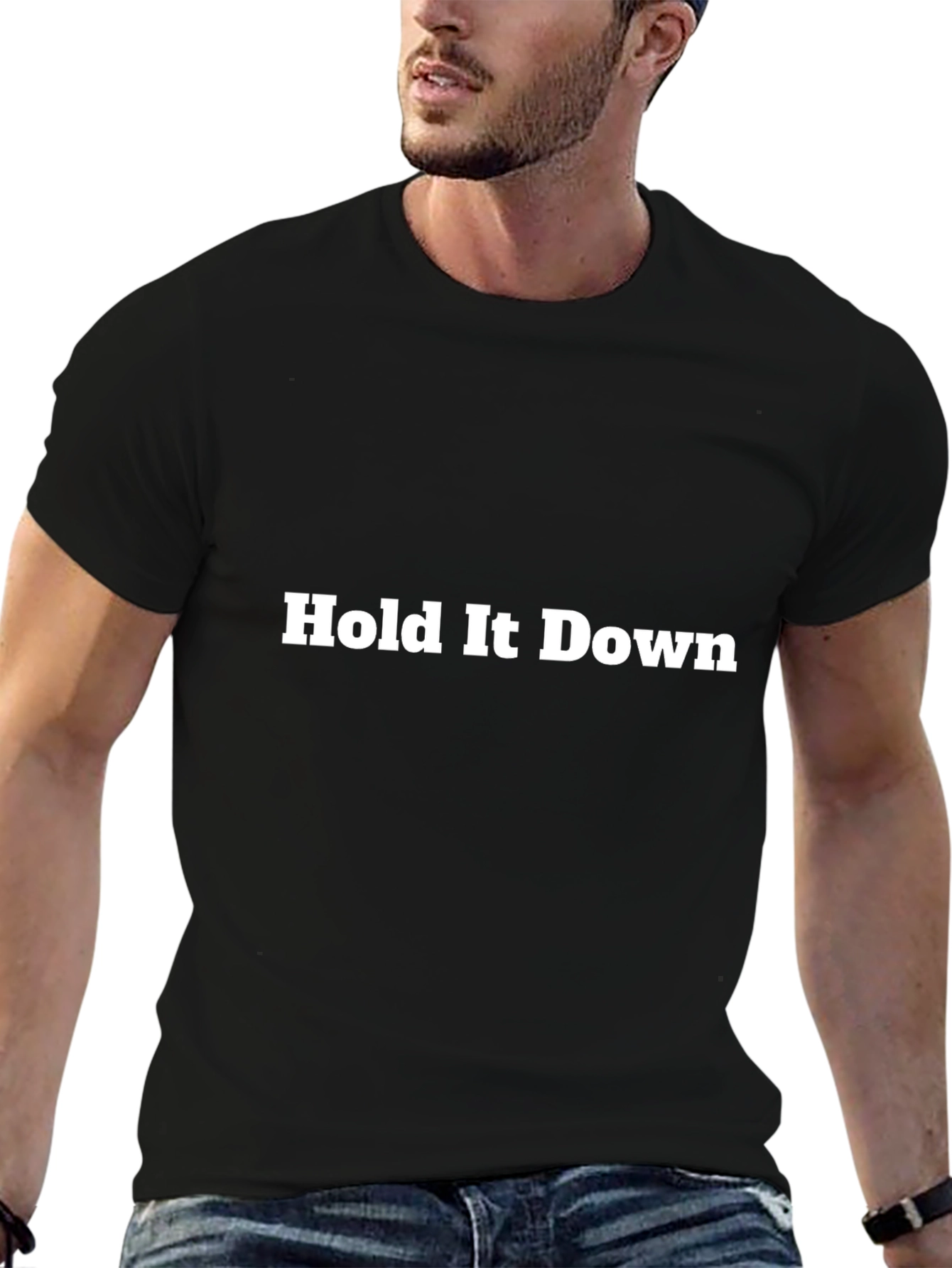 Hold It Down Black Graphic Tee
