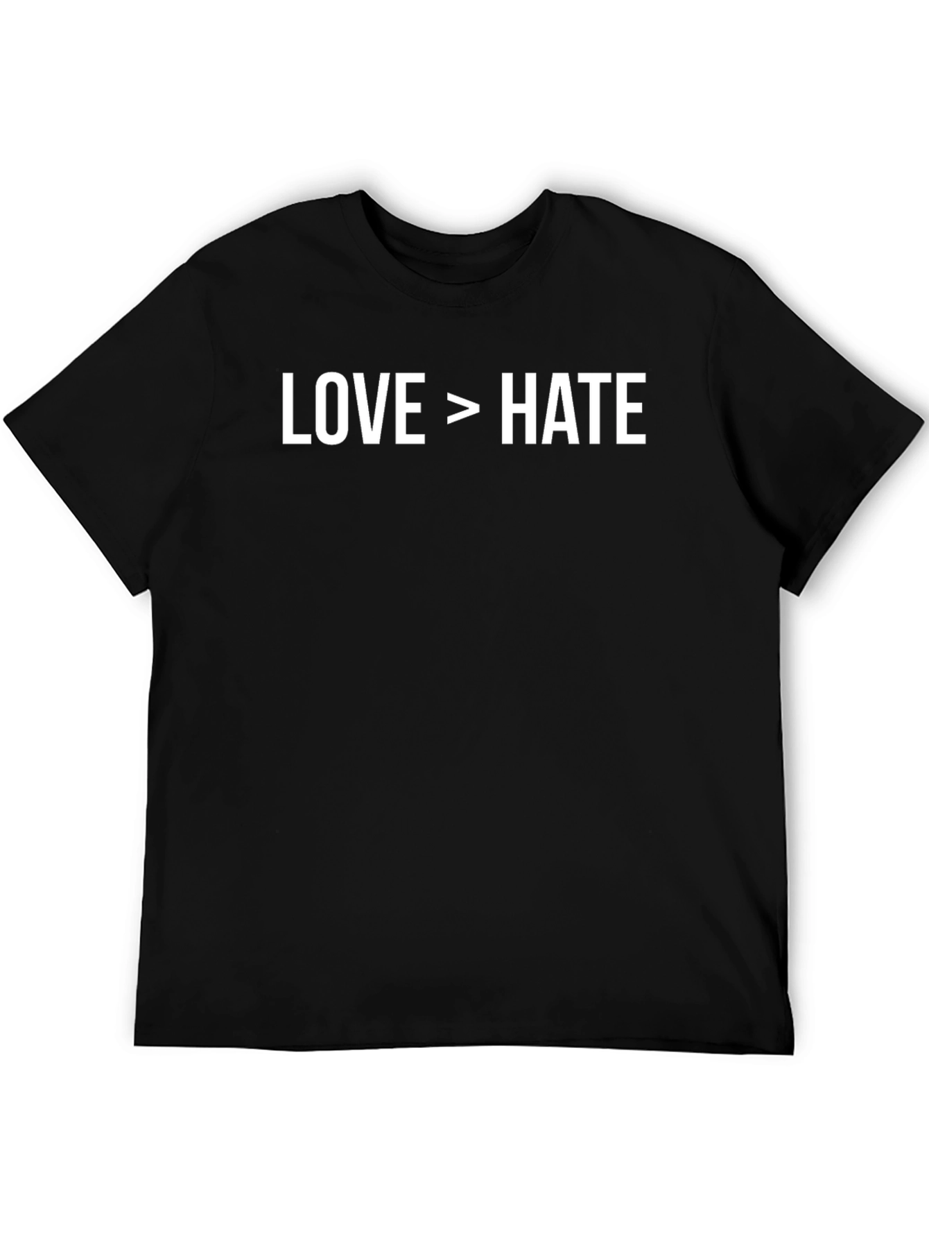 Love Over Hate Graphic Tee - Black Cotton T-Shirt