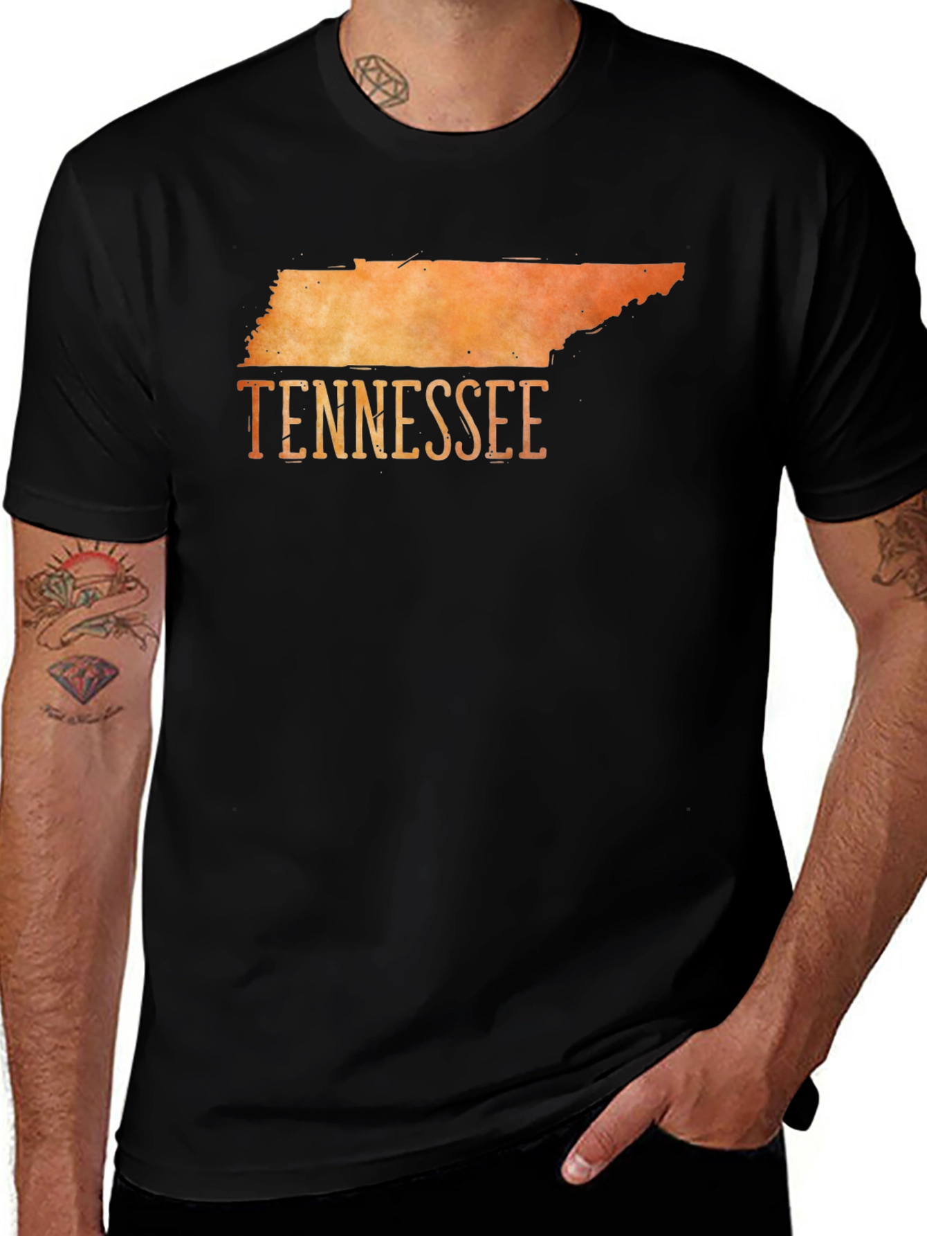 Tennessee State Graphic T-Shirt - Black