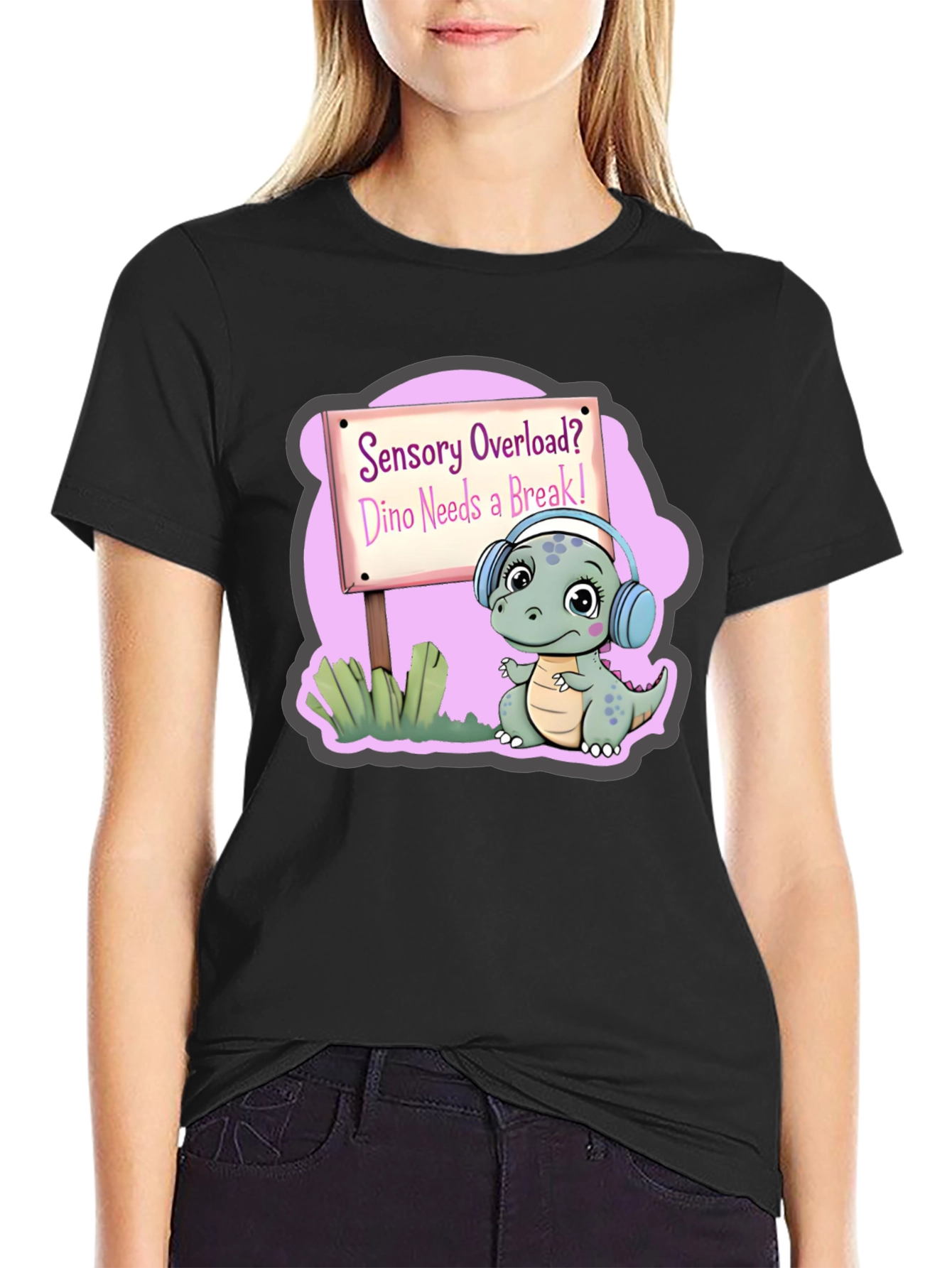 Sensory Overload Dino T-Shirt Autism Awareness Tee