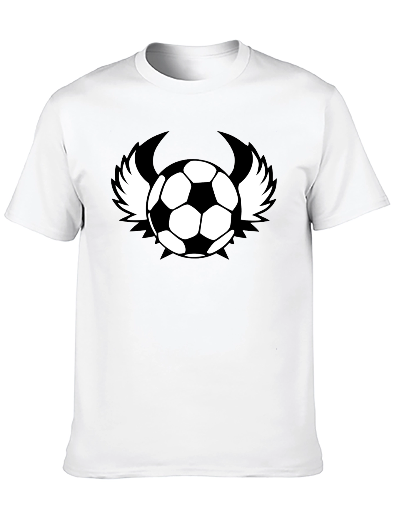 Winged Soccer Ball Graphic T-Shirt