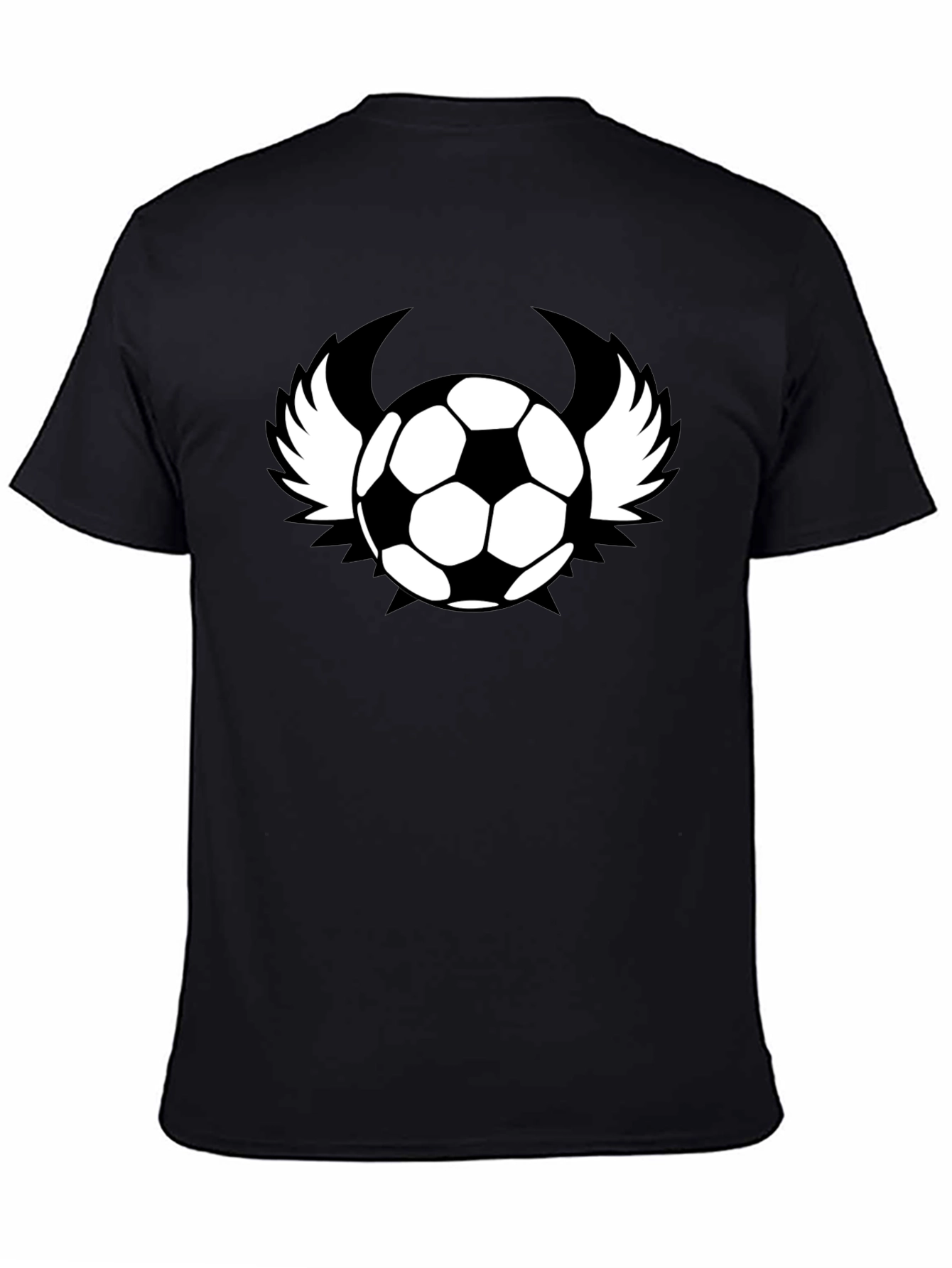 Winged Soccer Ball Graphic T-Shirt