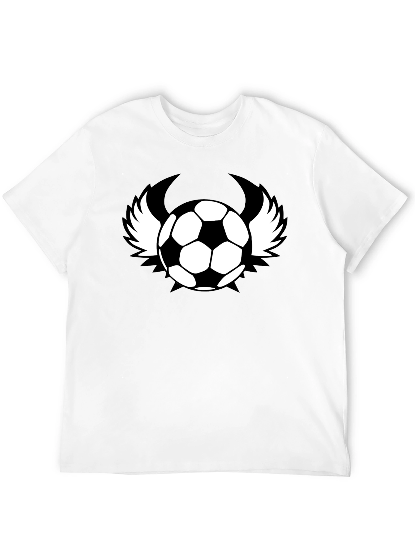 Winged Soccer Ball Graphic T-Shirt