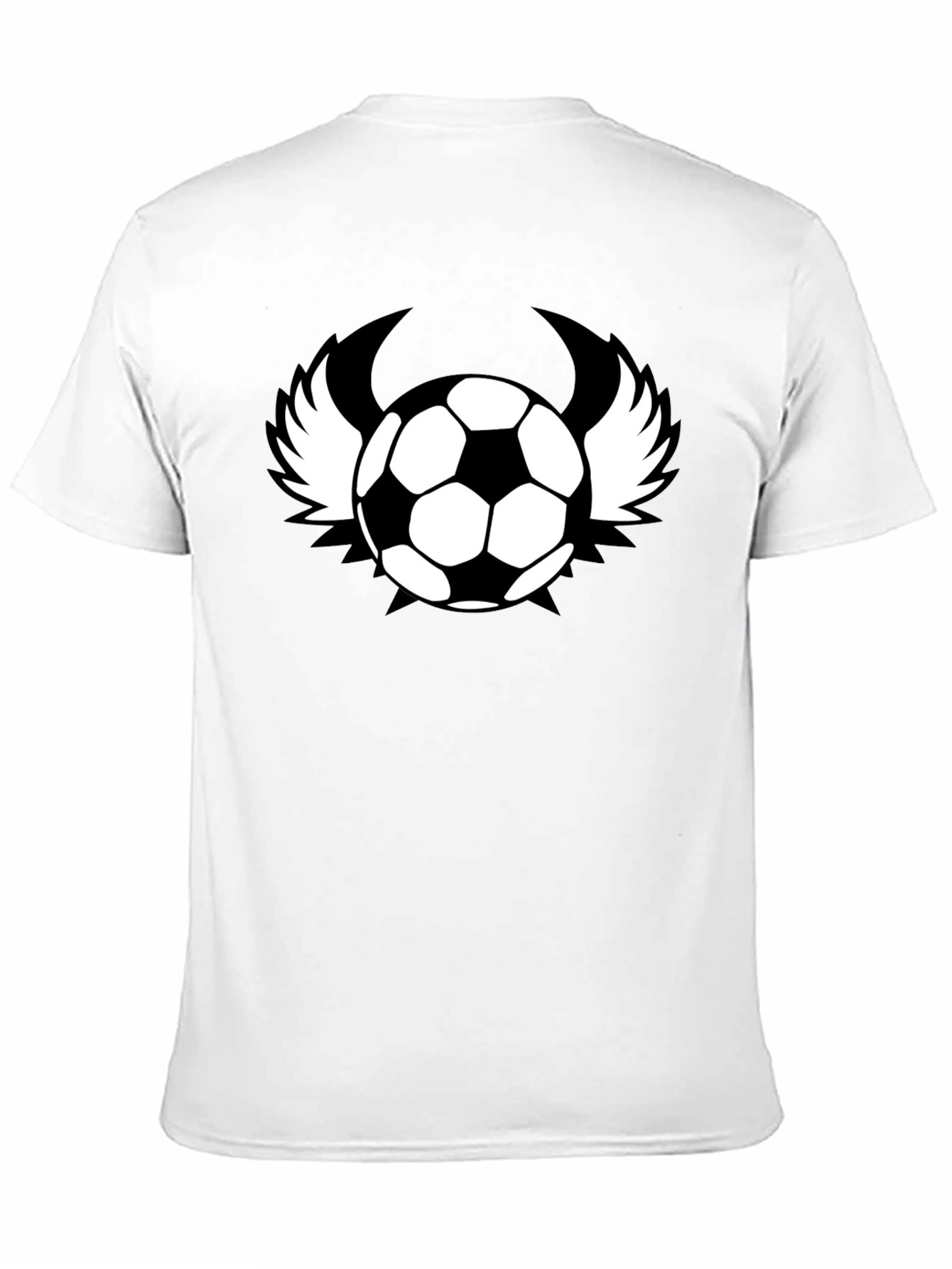 Winged Soccer Ball Graphic T-Shirt