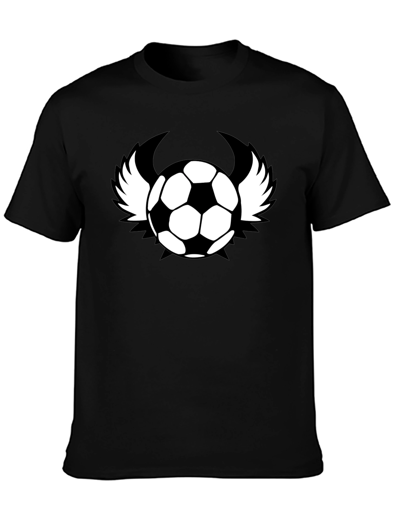Winged Soccer Ball Graphic T-Shirt