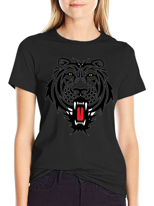 Black Tiger Graphic Tee - Bold Streetwear Style