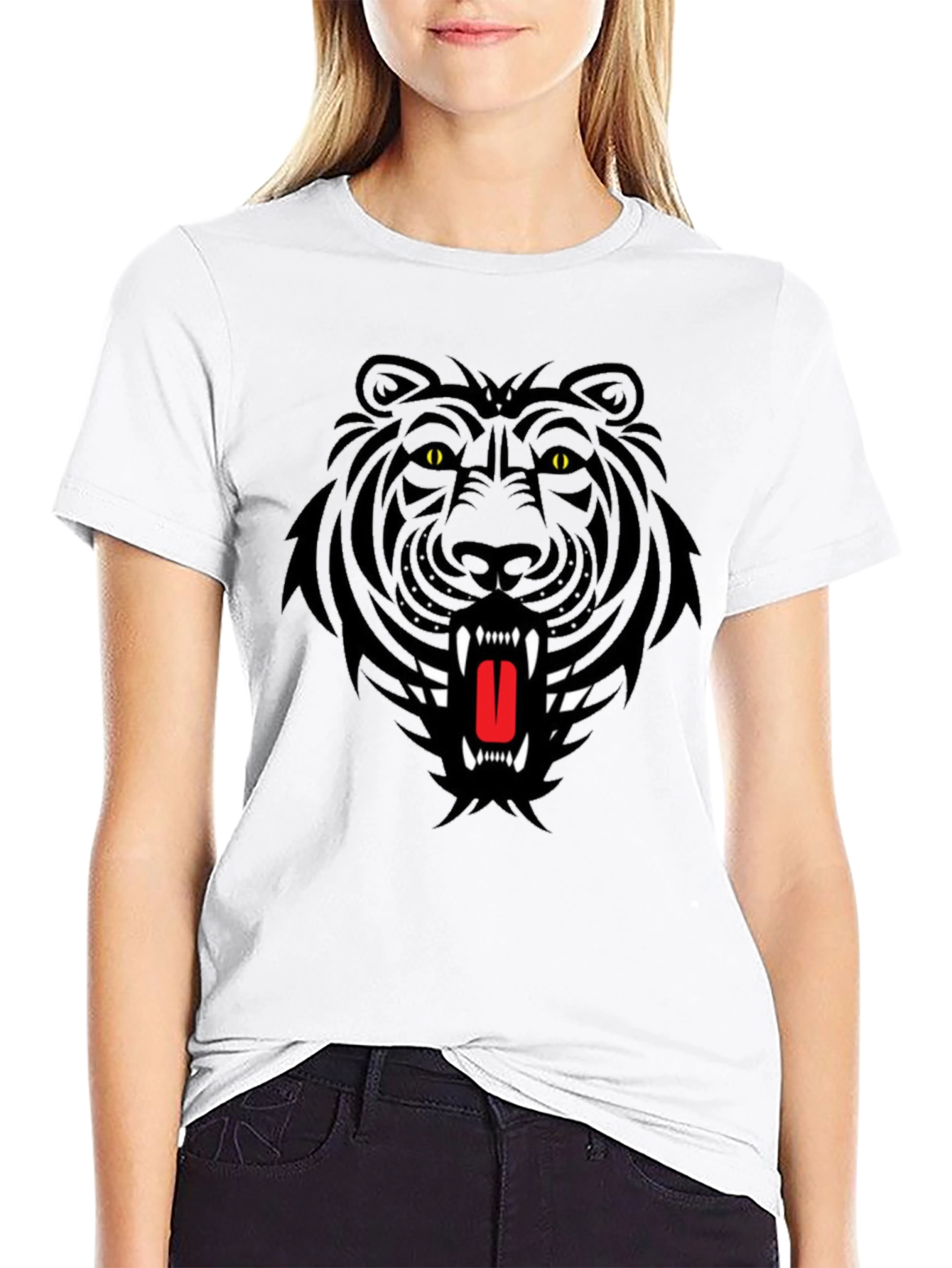 Black Tiger Graphic Tee - Bold Streetwear Style