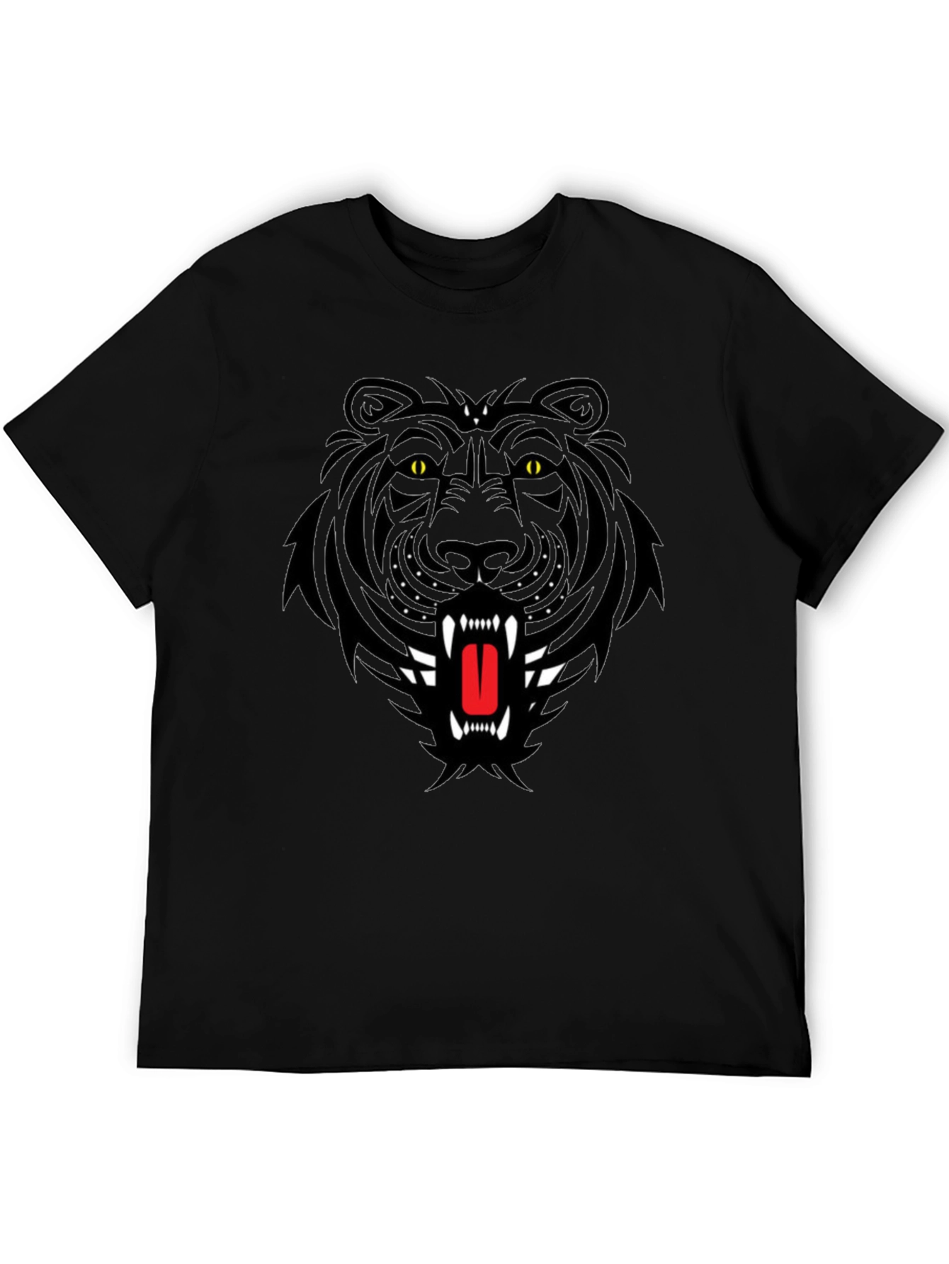 Black Tiger Graphic Tee - Bold Streetwear Style