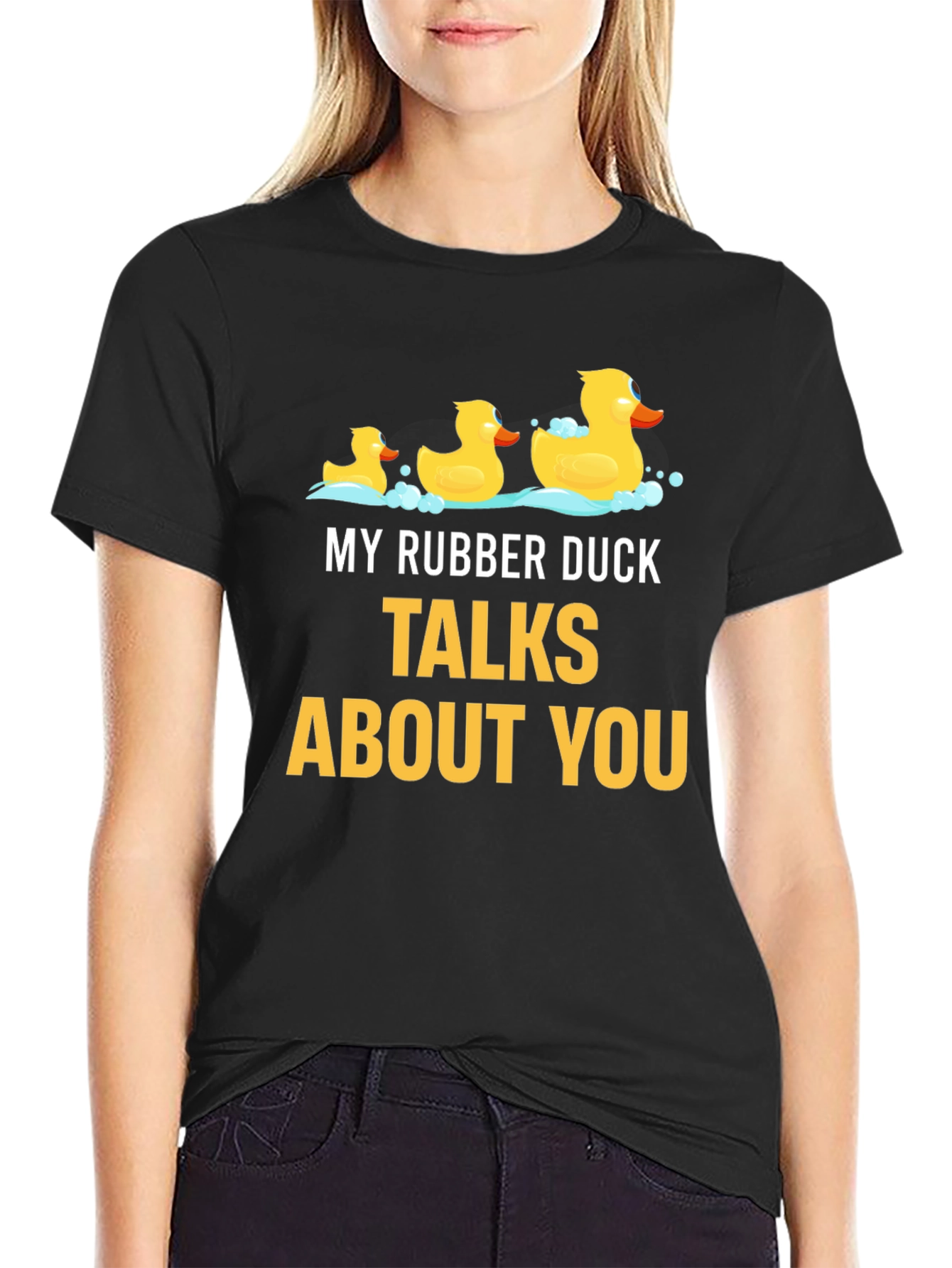 Rubber Duck Talks T-Shirt - Funny Novelty Tee