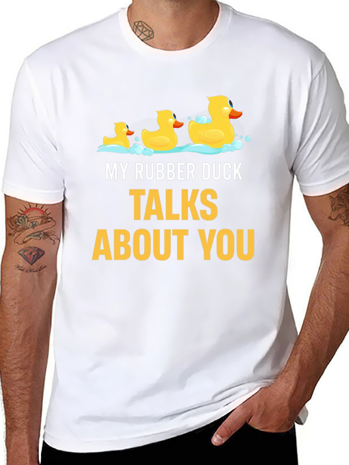 Rubber Duck Talks T-Shirt - Funny Novelty Tee