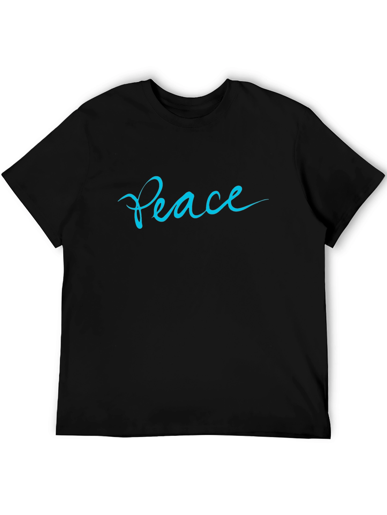 Peace Script Black T-Shirt