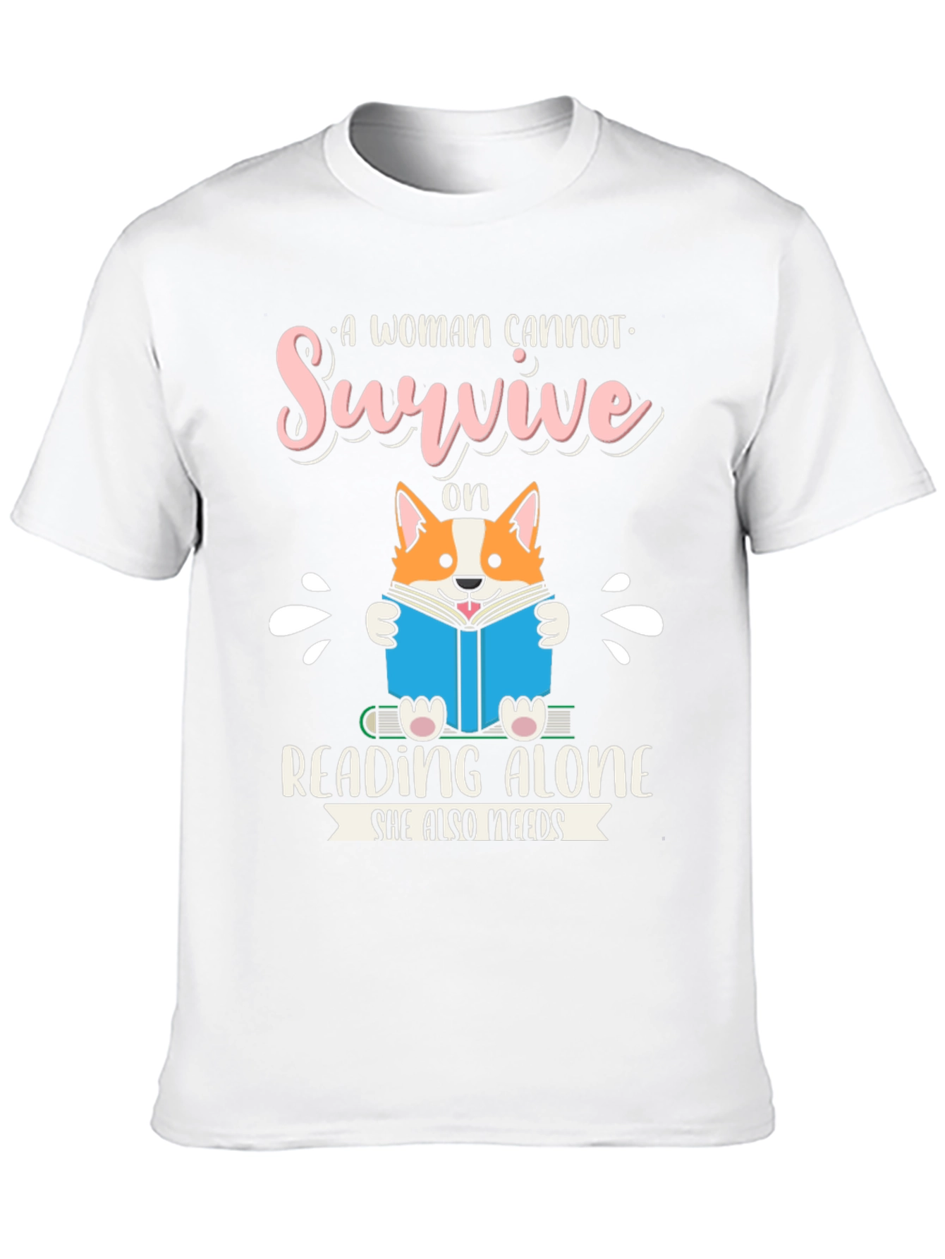 Funny Book Lover Corgi T-Shirt