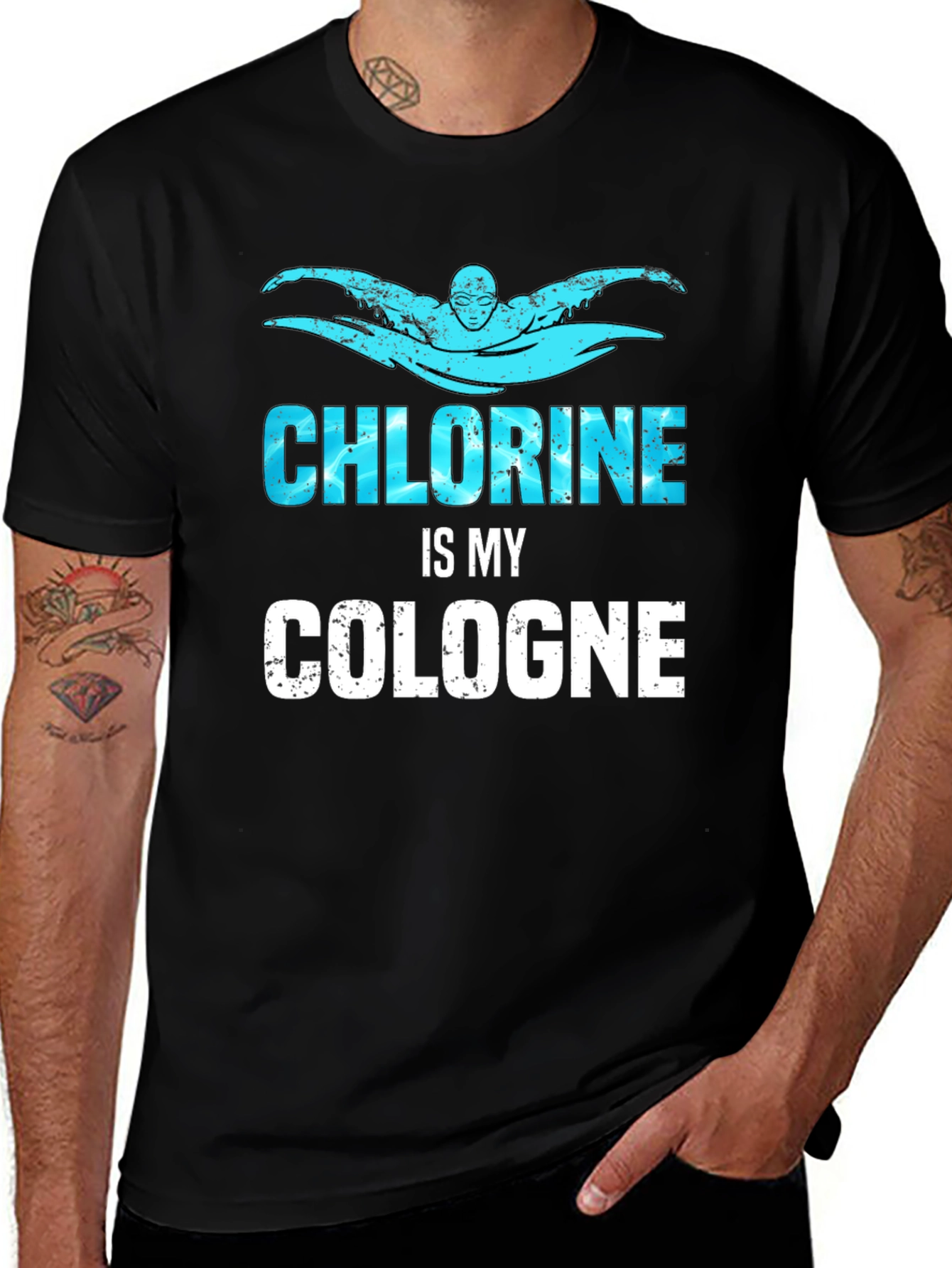 Chlorine is My Cologne Funny Swimmer T-Shirt