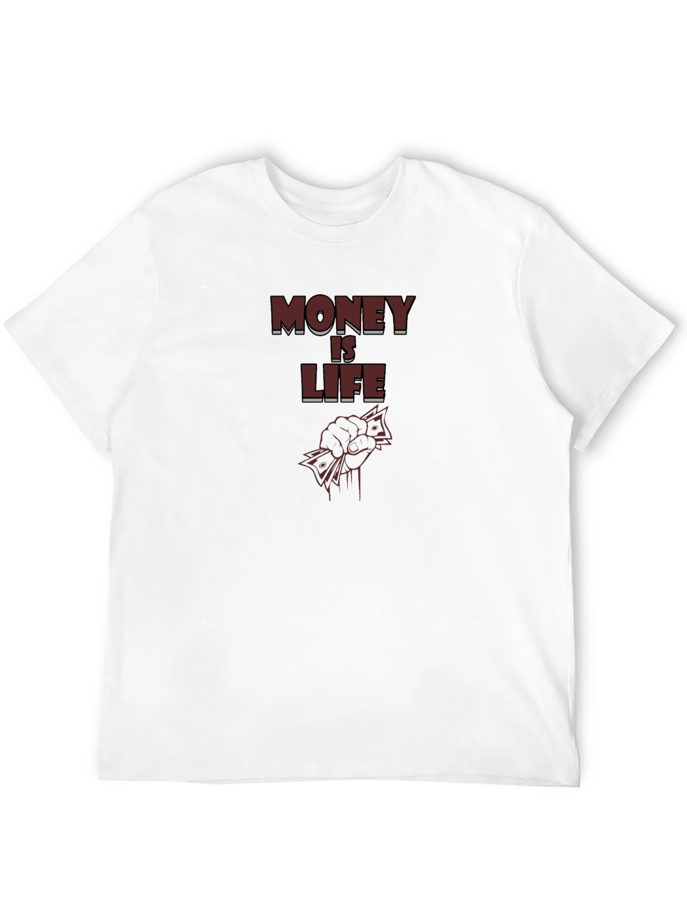 Money Is Life Graphic Tee - Black