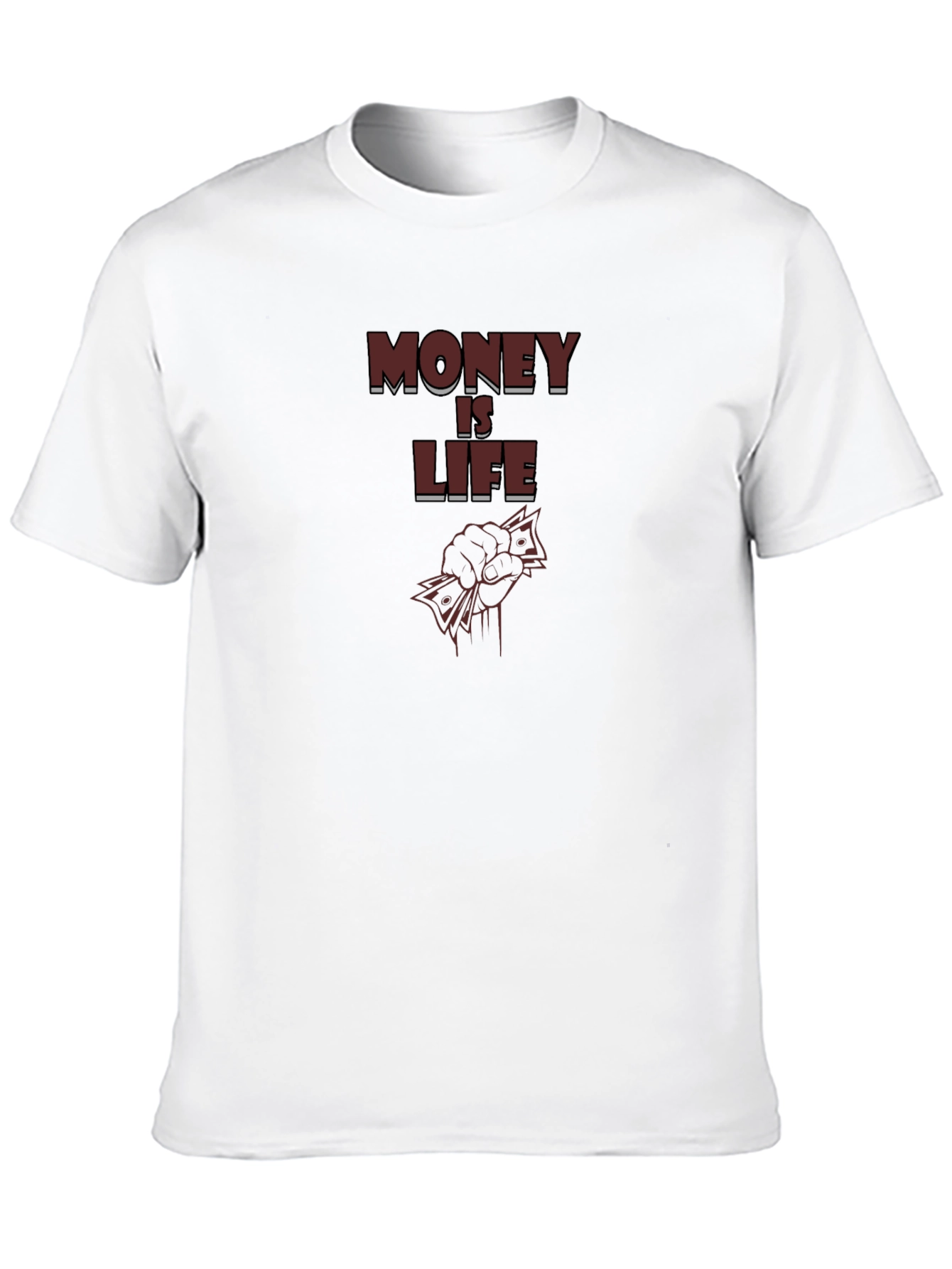 Money Is Life Graphic Tee - Black