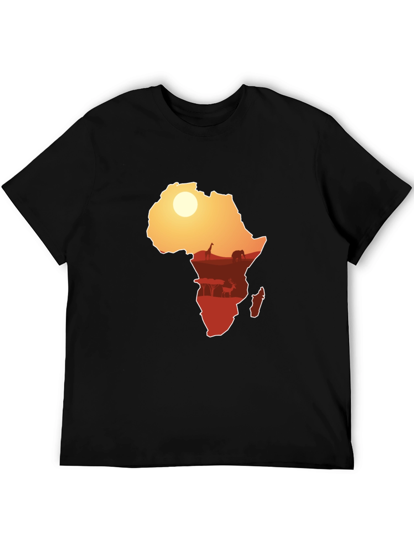 African Silhouette Graphic Tee - Black