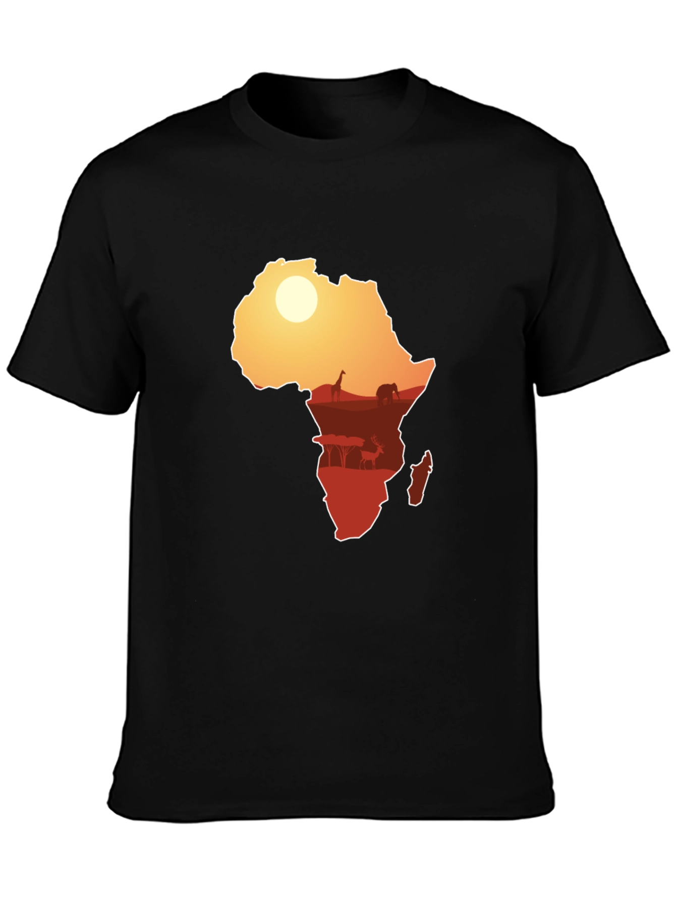 African Silhouette Graphic Tee - Black