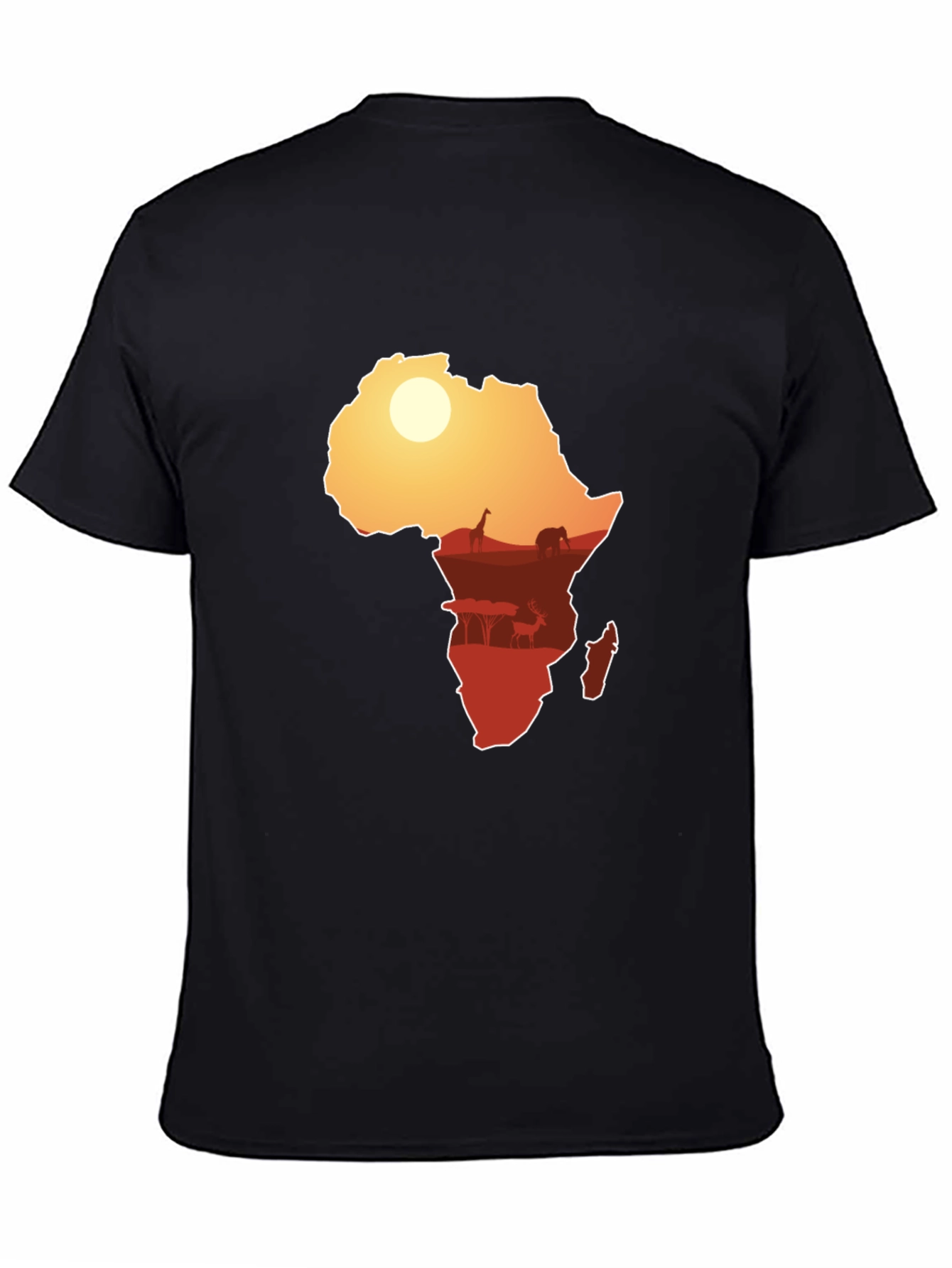 African Silhouette Graphic Tee - Black