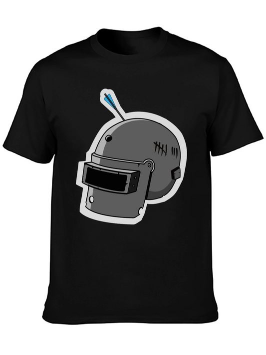 Gaming Helmet Graphic T-Shirt - Black
