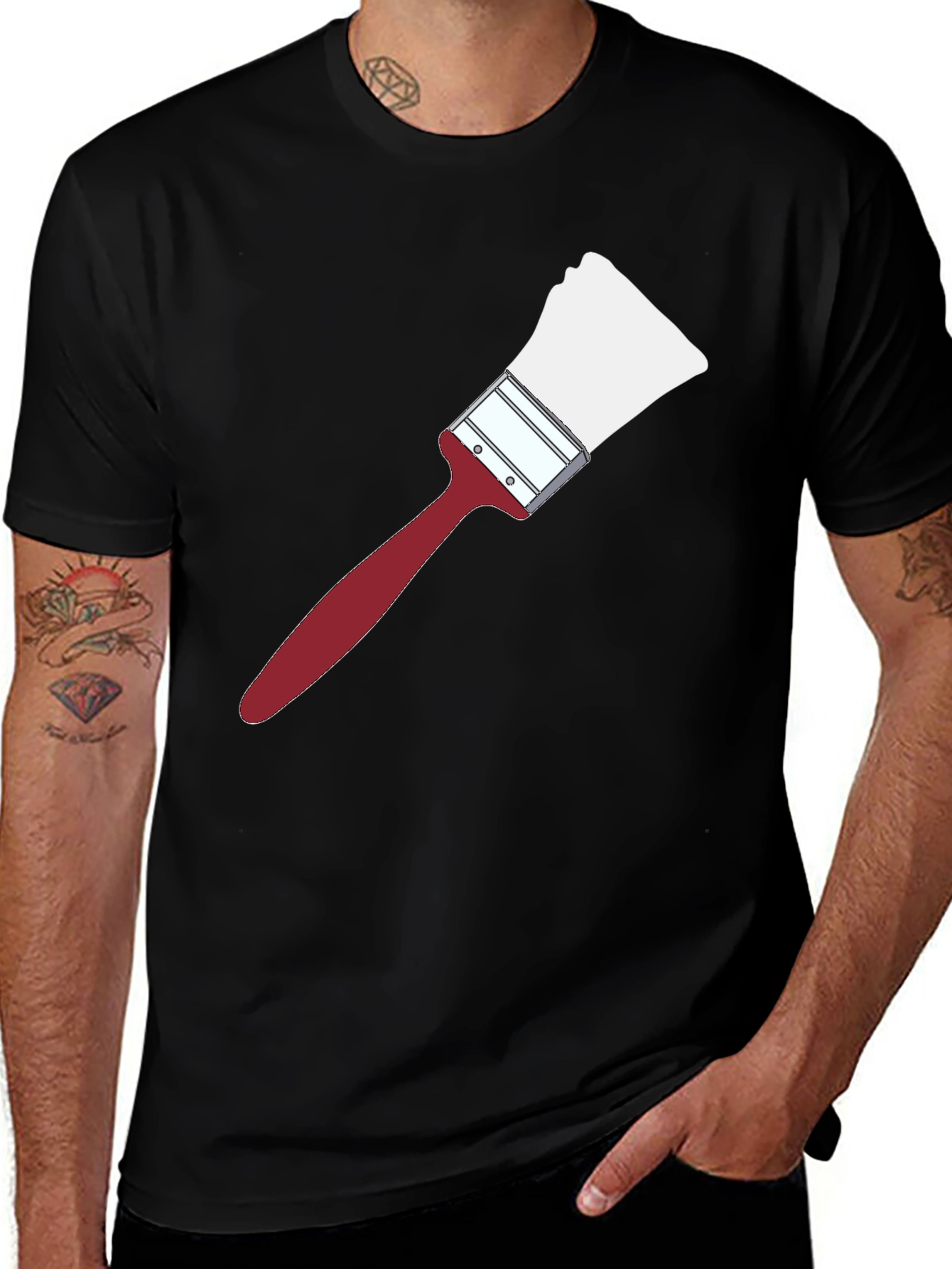 Paint Brush Graphic T-Shirt - Unique Art Tee