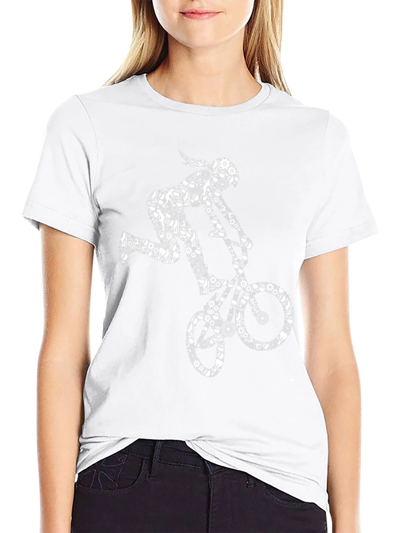BMX Bike Gears Graphic Tee - Black T-Shirt