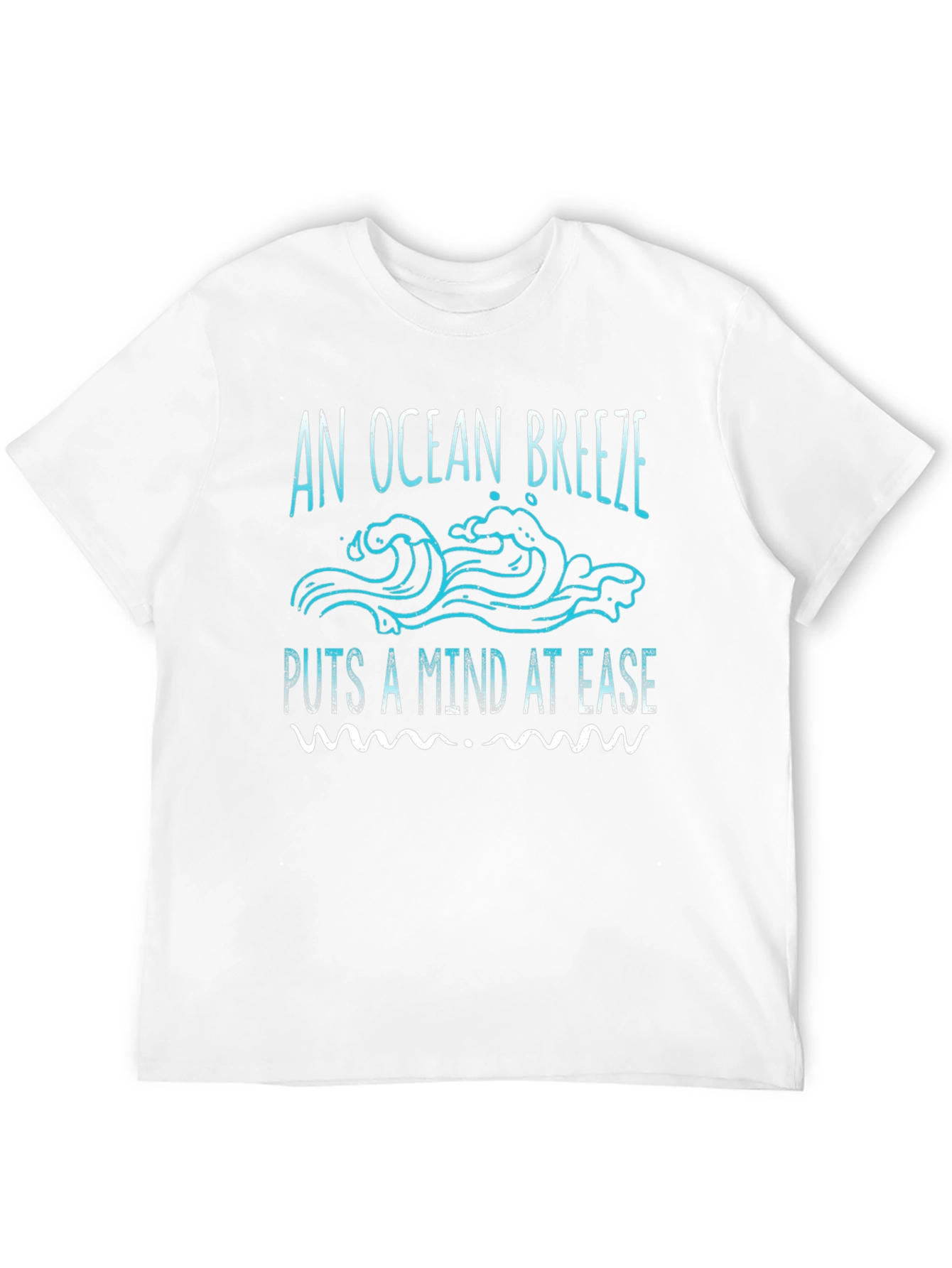 Ocean Breeze Graphic Tee - Relaxed Fit Black T-Shirt