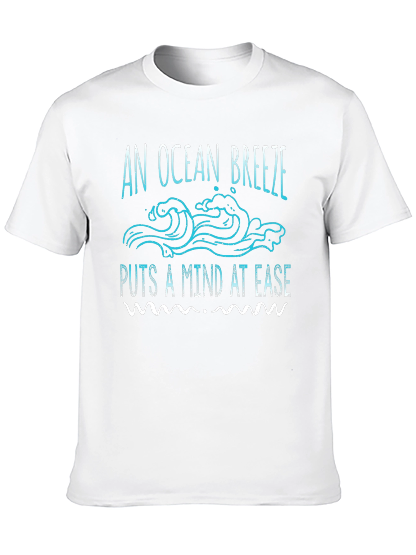 Ocean Breeze Graphic Tee - Relaxed Fit Black T-Shirt