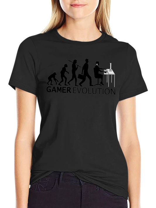 Gamer Evolution Black T-Shirt - Geeky Style