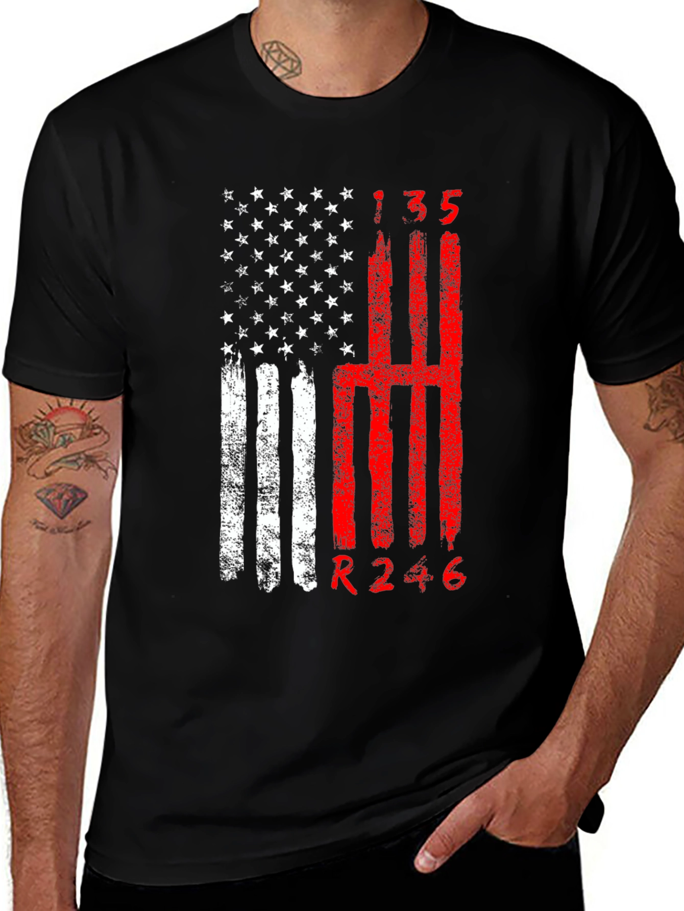 American Flag Manual Transmission T-Shirt