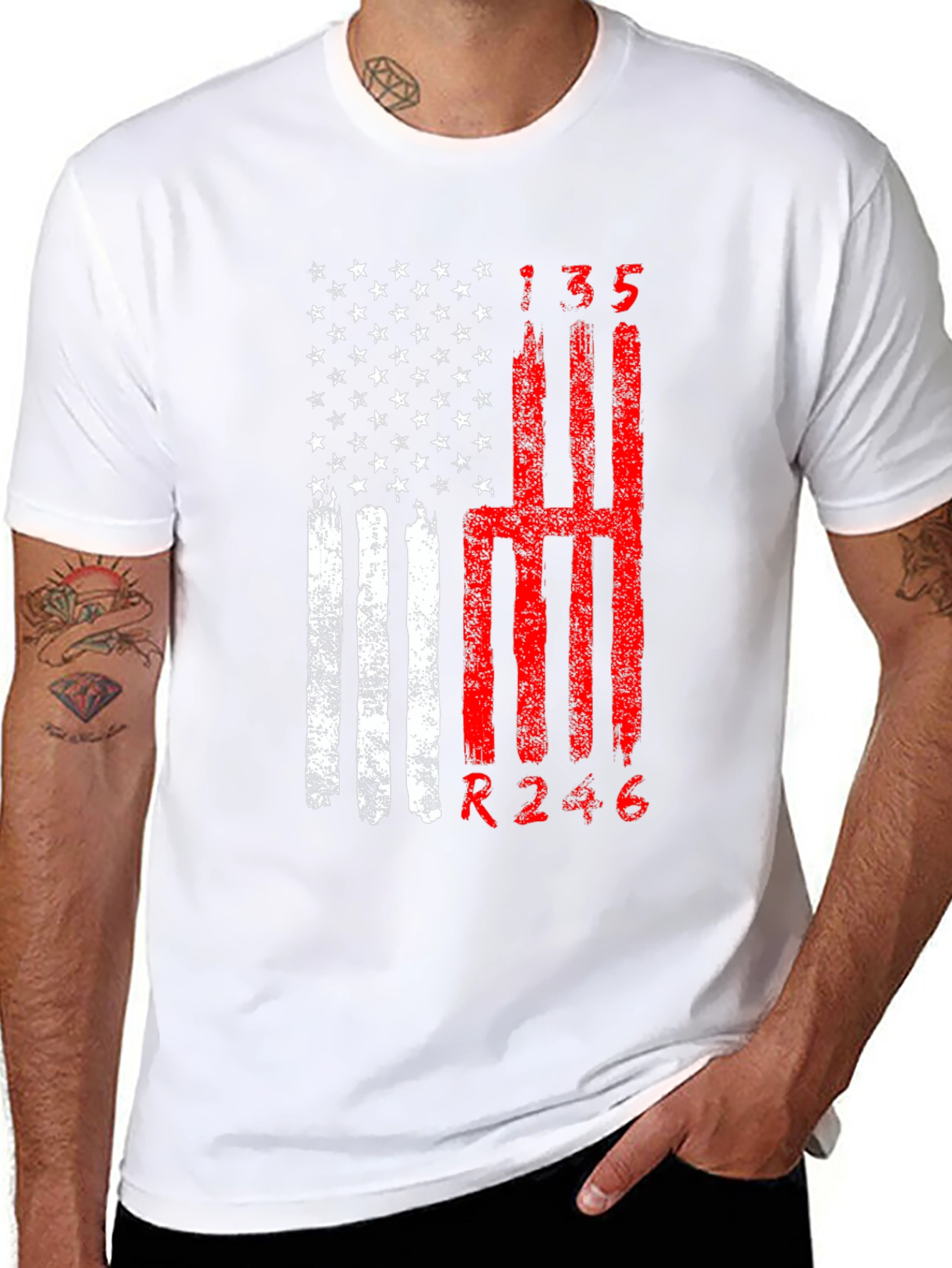 American Flag Manual Transmission T-Shirt