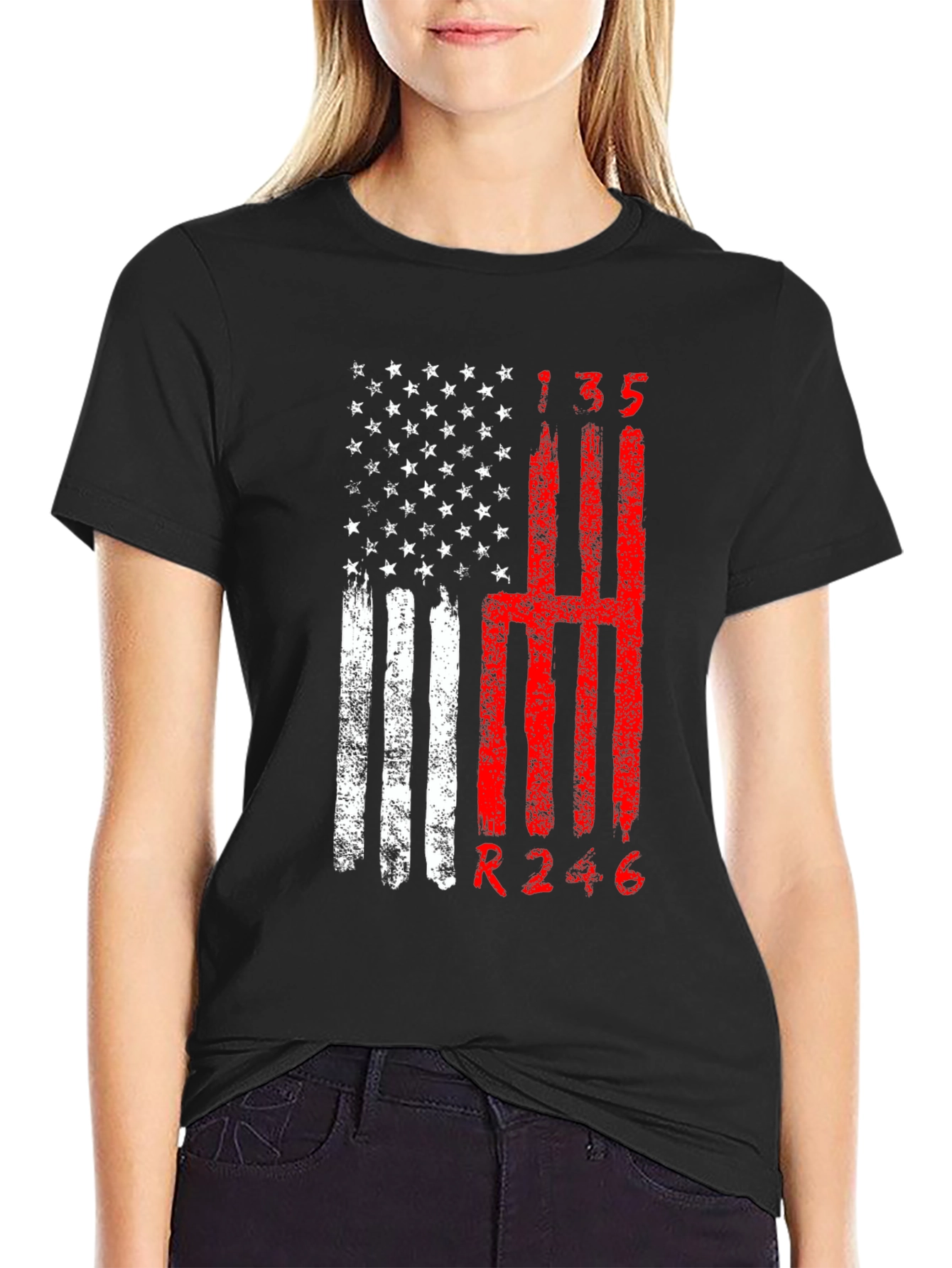American Flag Manual Transmission T-Shirt