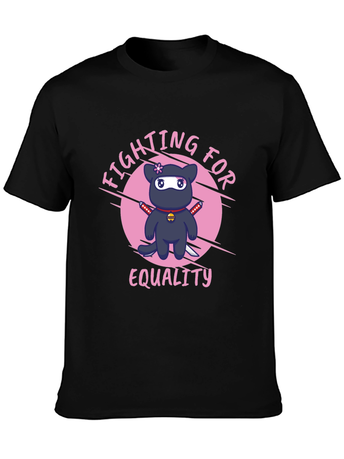 Fighting for Equality Ninja Cat T-Shirt
