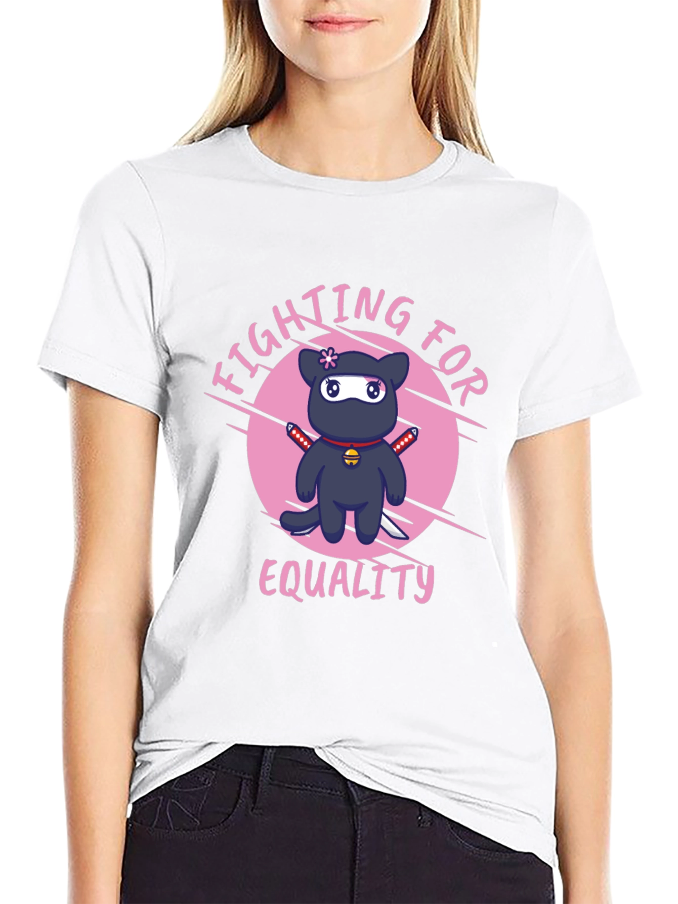 Fighting for Equality Ninja Cat T-Shirt