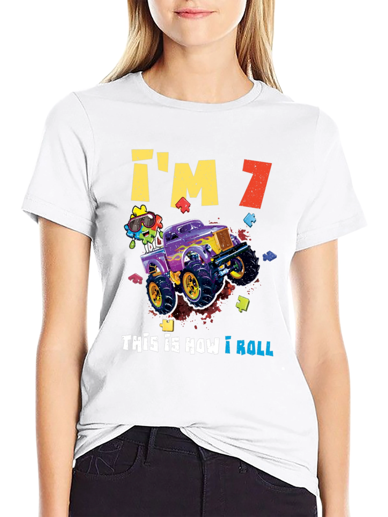 Im 7! Monster Truck Birthday Shirt