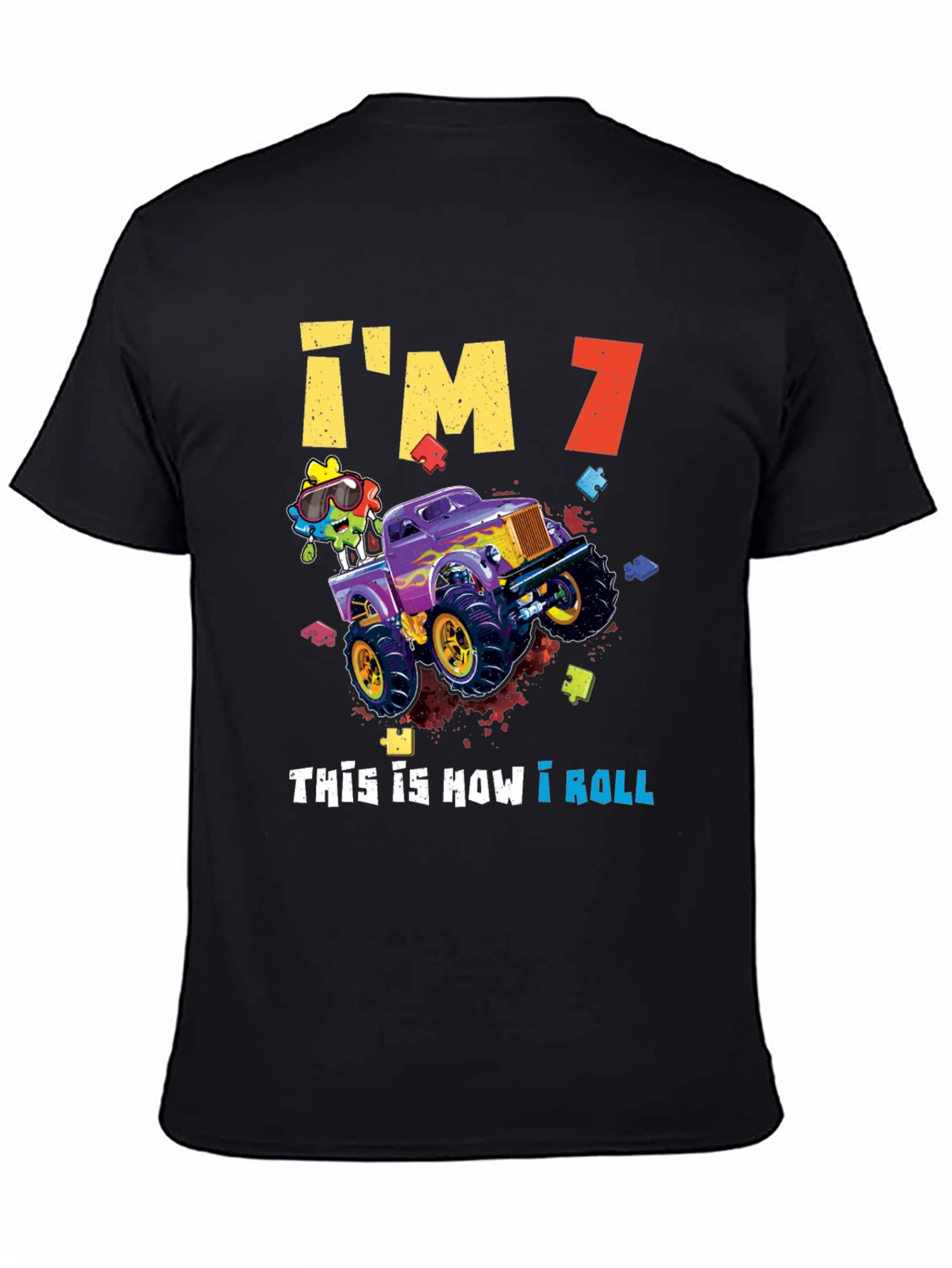 Im 7! Monster Truck Birthday Shirt