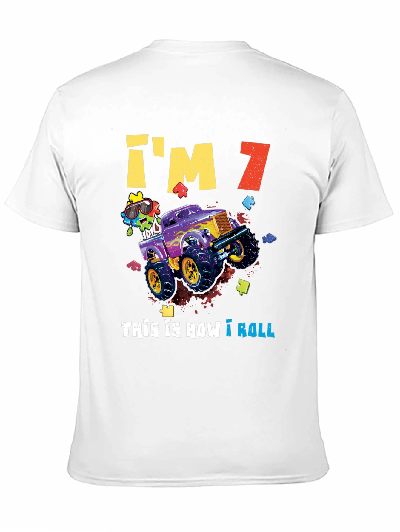 Im 7! Monster Truck Birthday Shirt