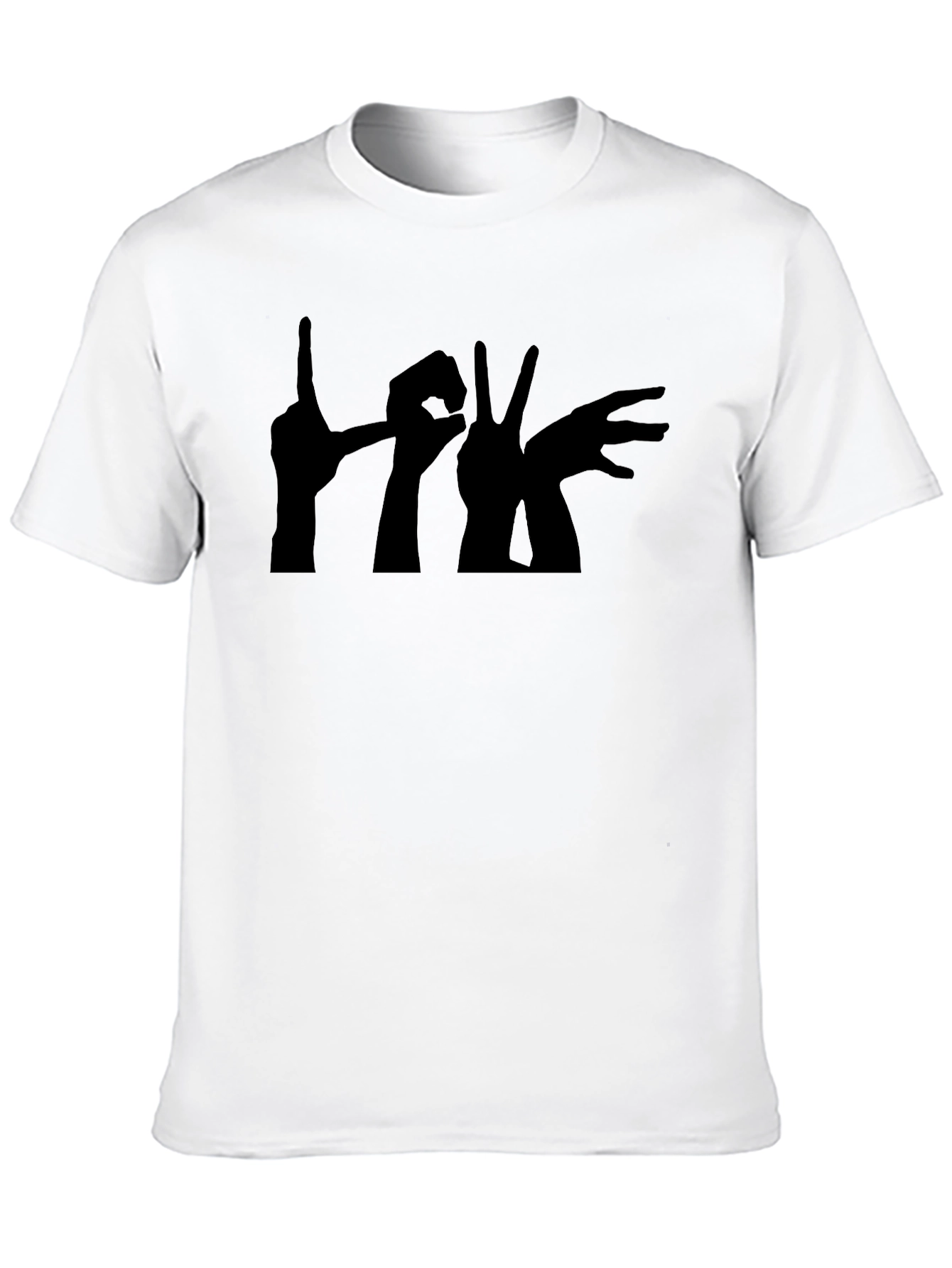 Love Sign Language Black T-Shirt