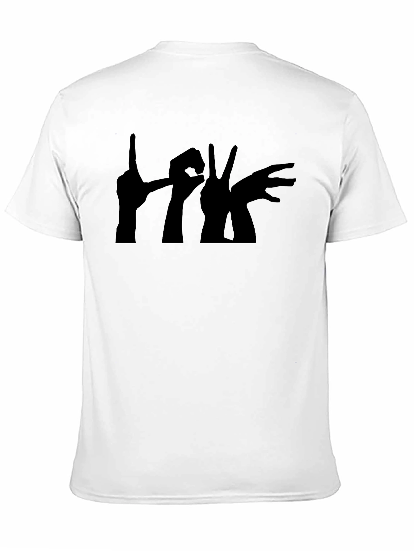 Love Sign Language Black T-Shirt