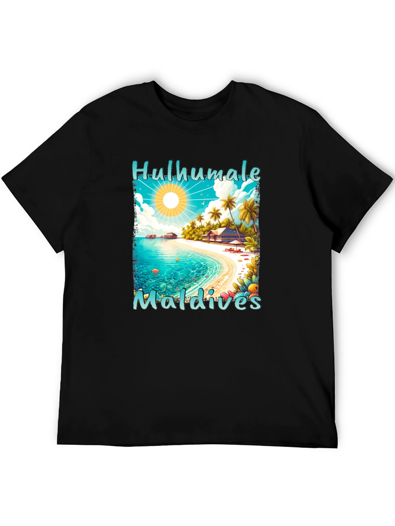 Hulhumale Maldives Beach Graphic T-Shirt
