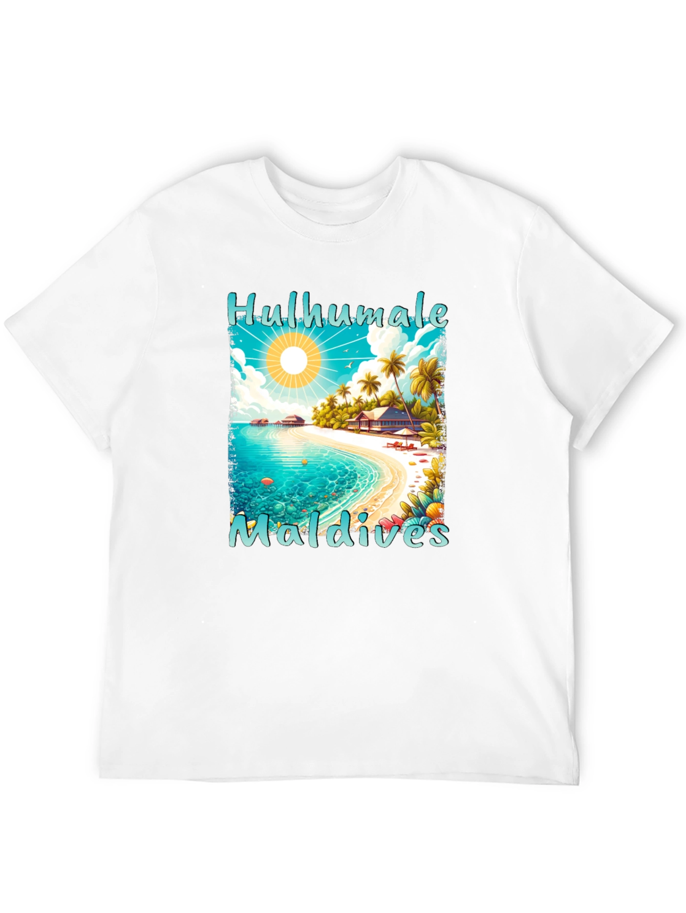 Hulhumale Maldives Beach Graphic T-Shirt