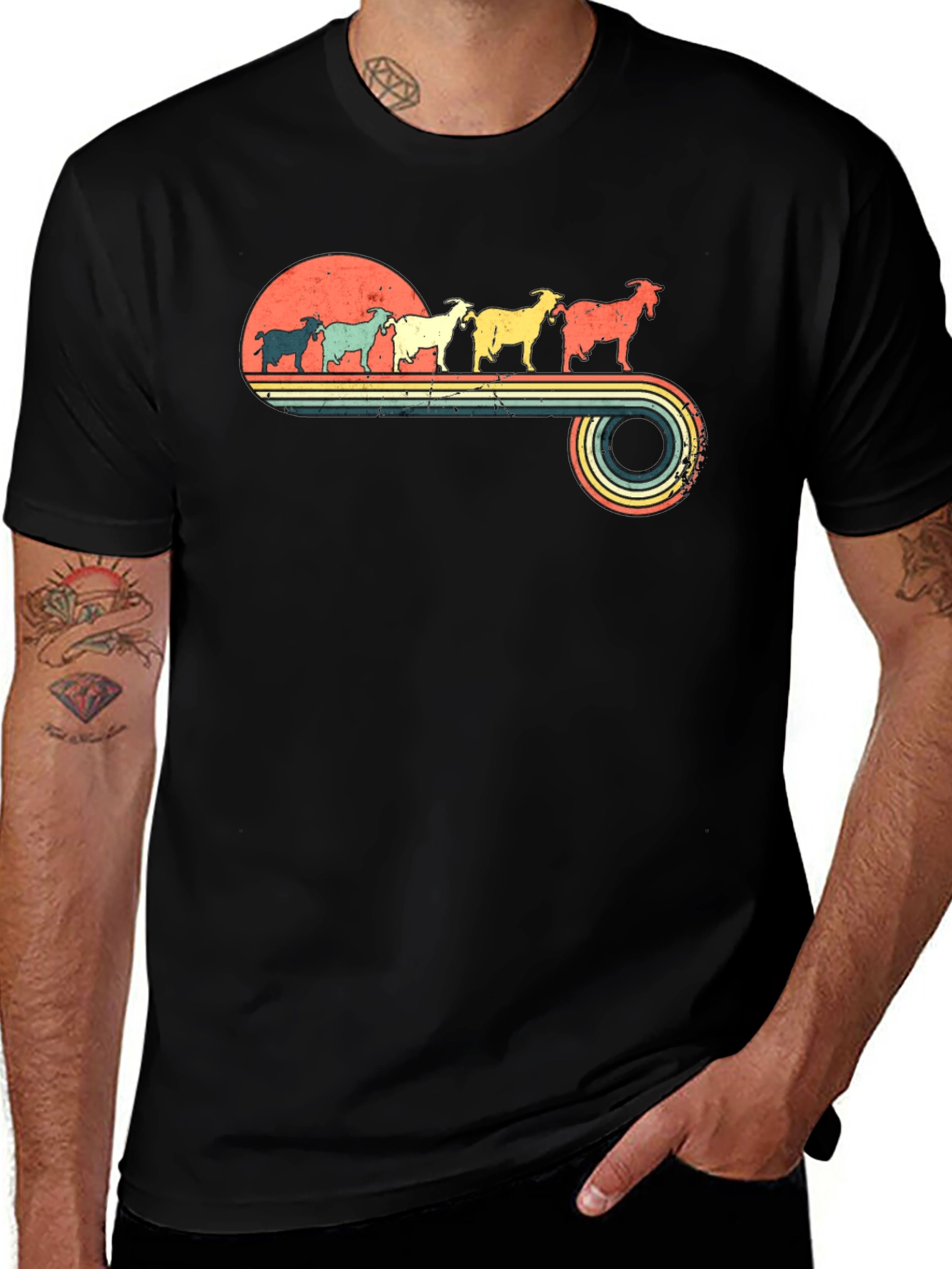 Retro Goat Graphic Tee