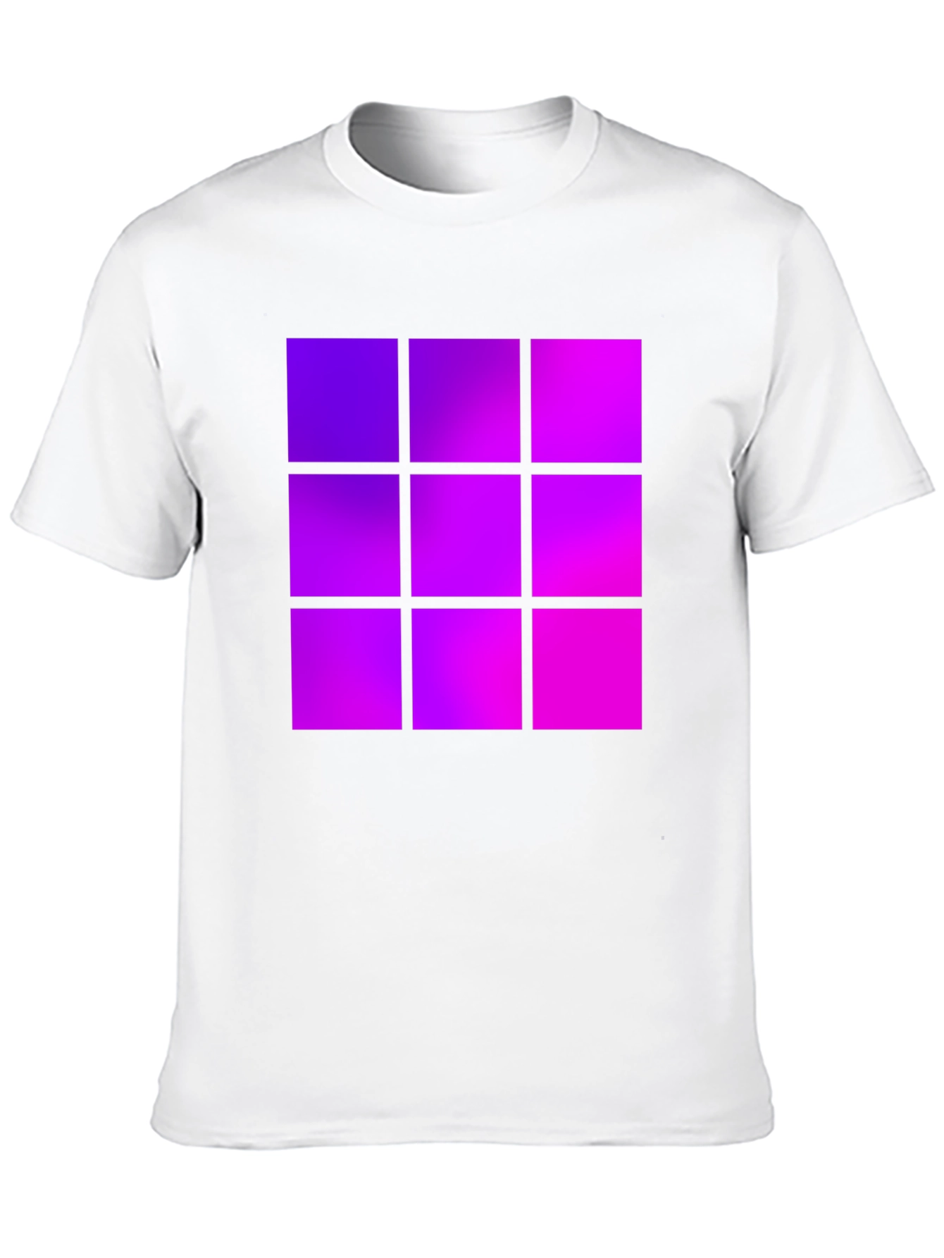 Gradient Squares Graphic Black Tee