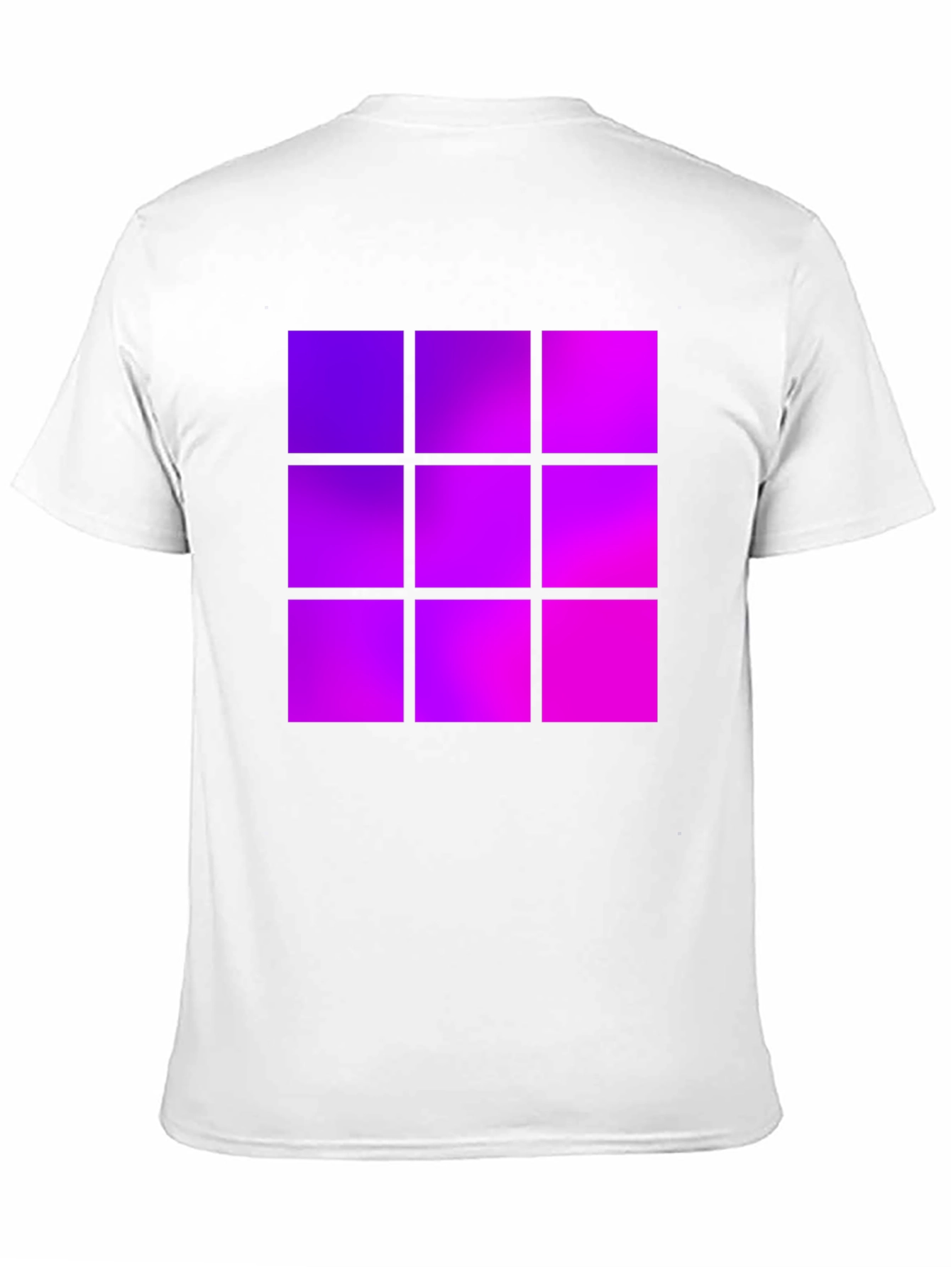 Gradient Squares Graphic Black Tee